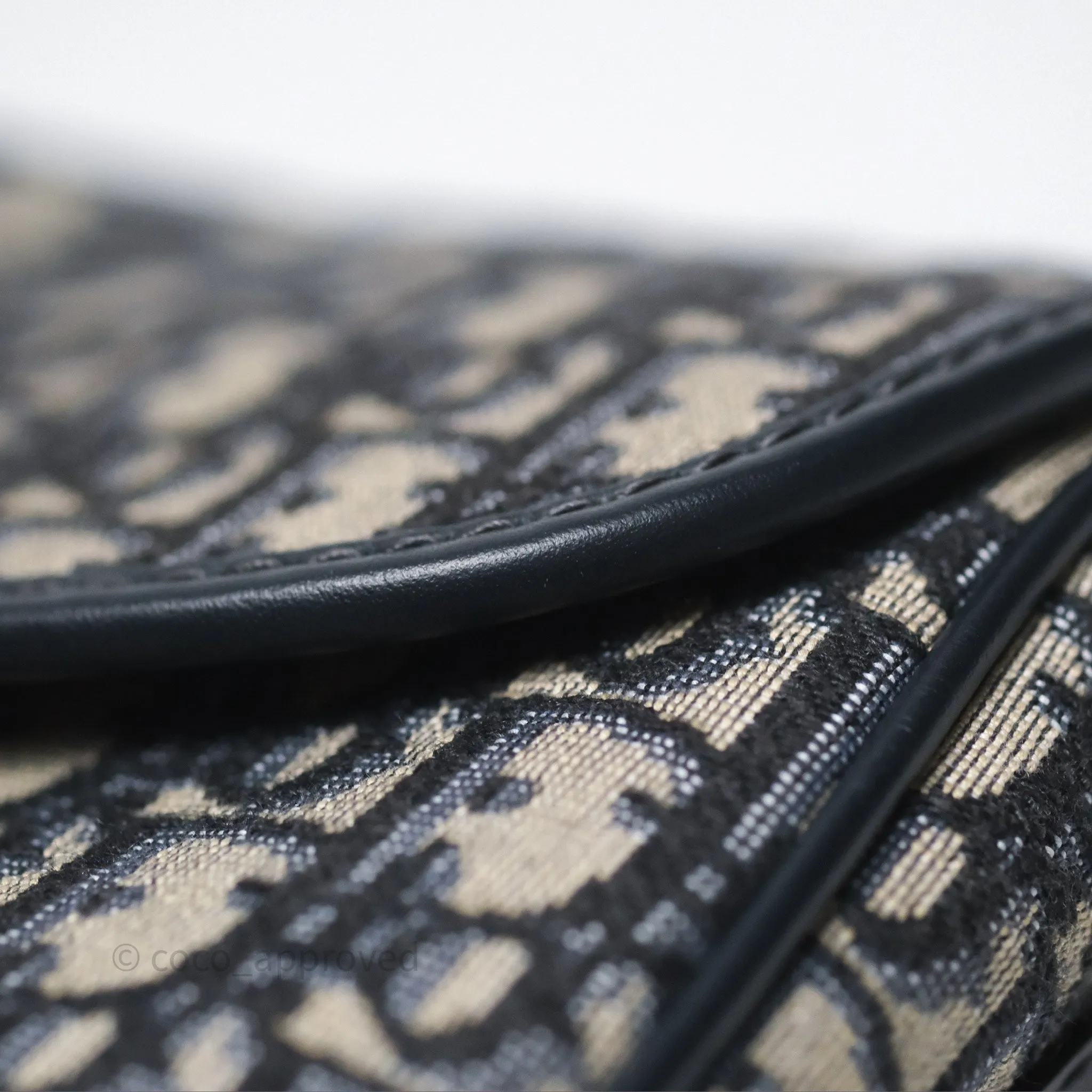 Christian Dior Medium Bobby Bag Blue Oblique Jacquard Canvas