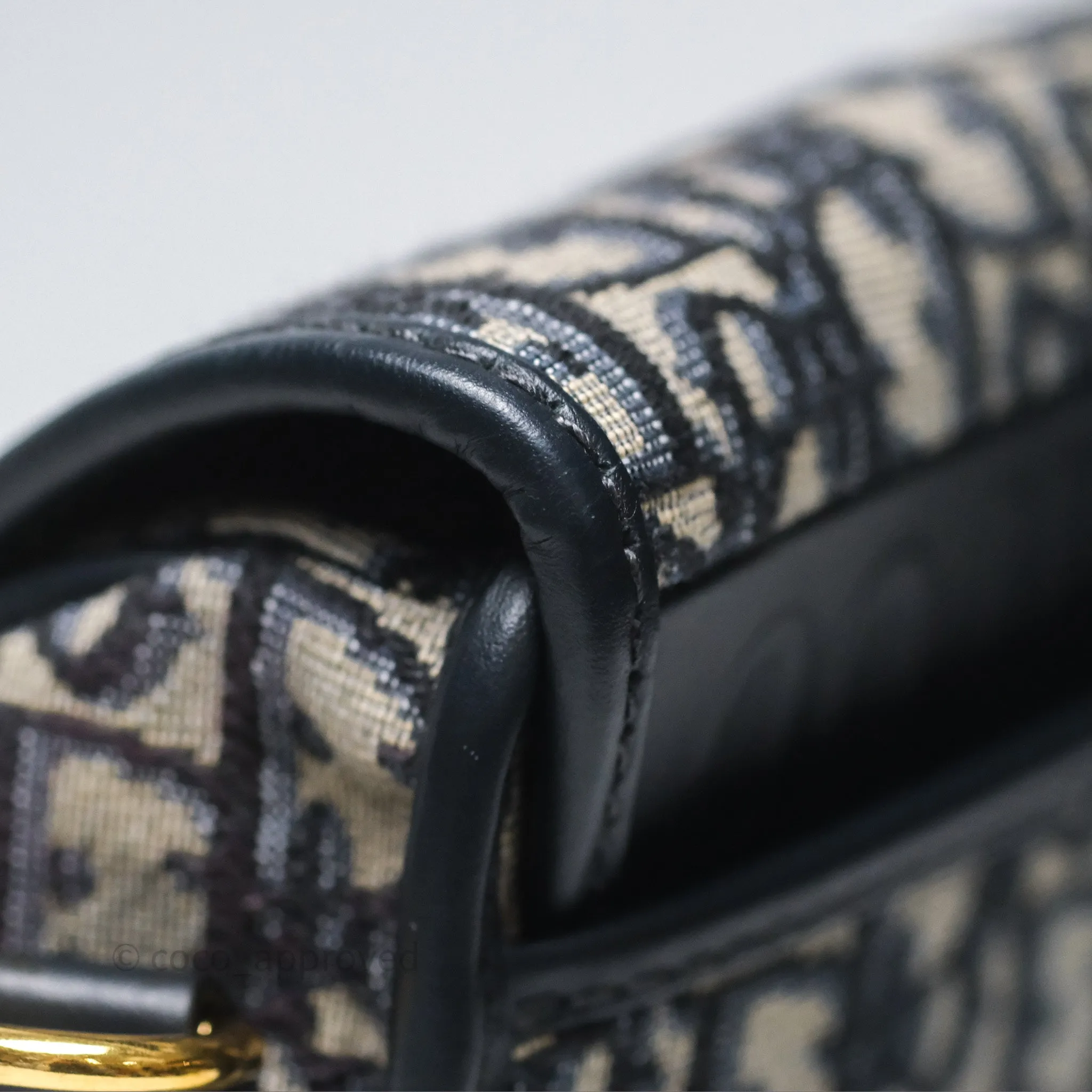 Christian Dior Medium Bobby Bag Blue Oblique Jacquard Canvas