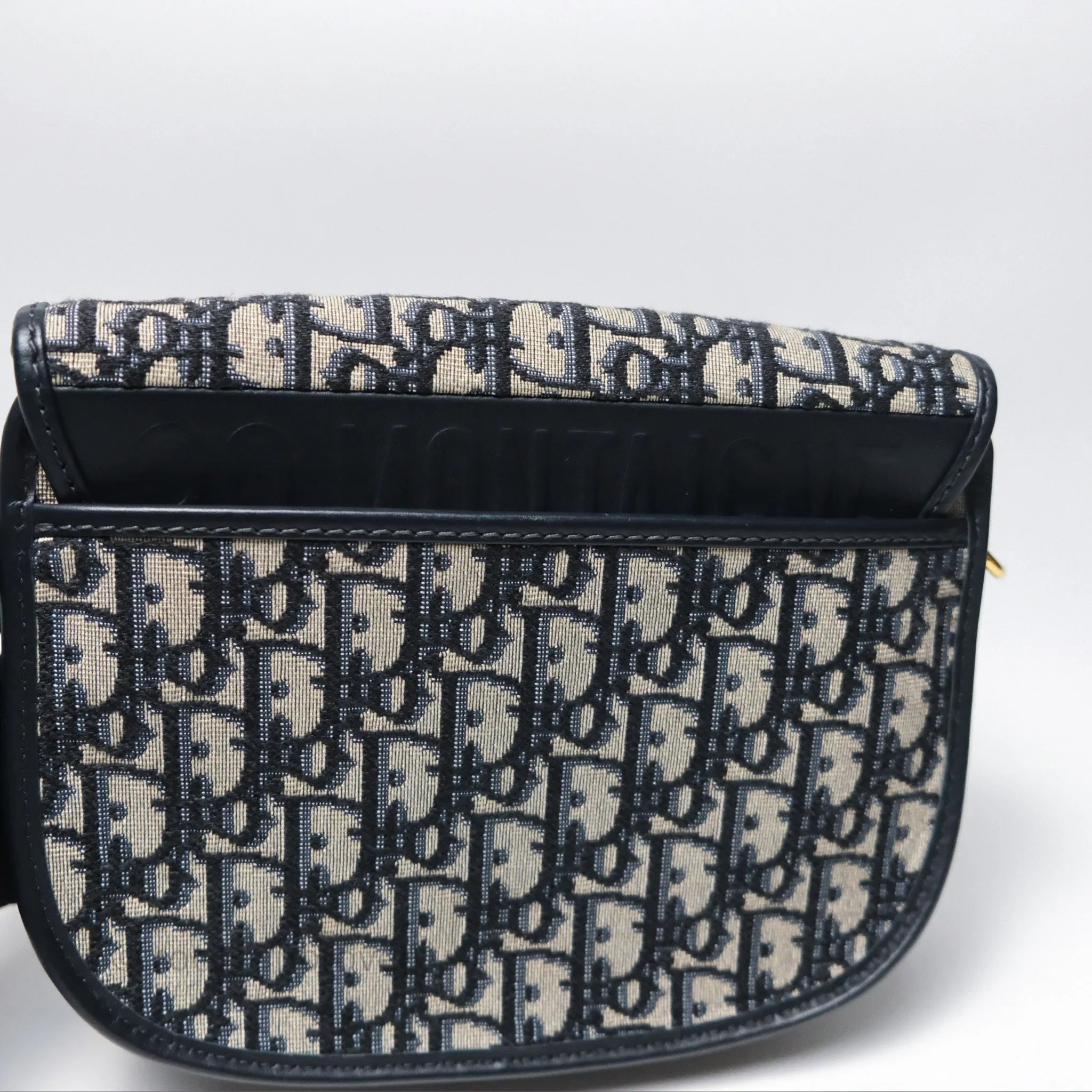 Christian Dior Medium Bobby Bag Blue Oblique Jacquard Canvas