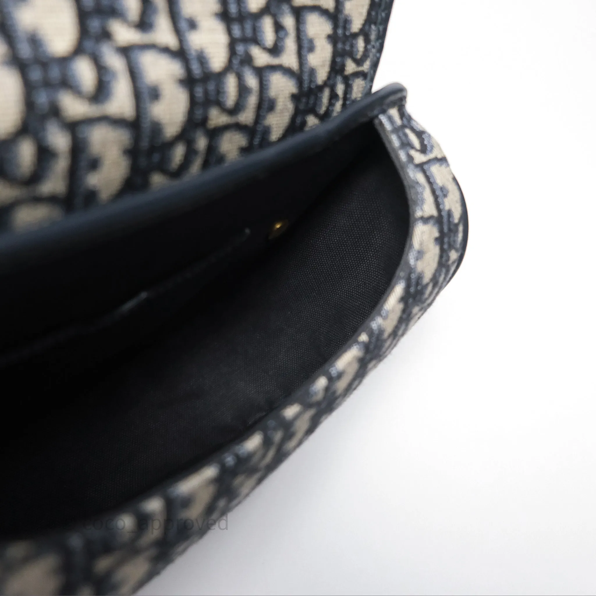 Christian Dior Medium Bobby Bag Blue Oblique Jacquard Canvas