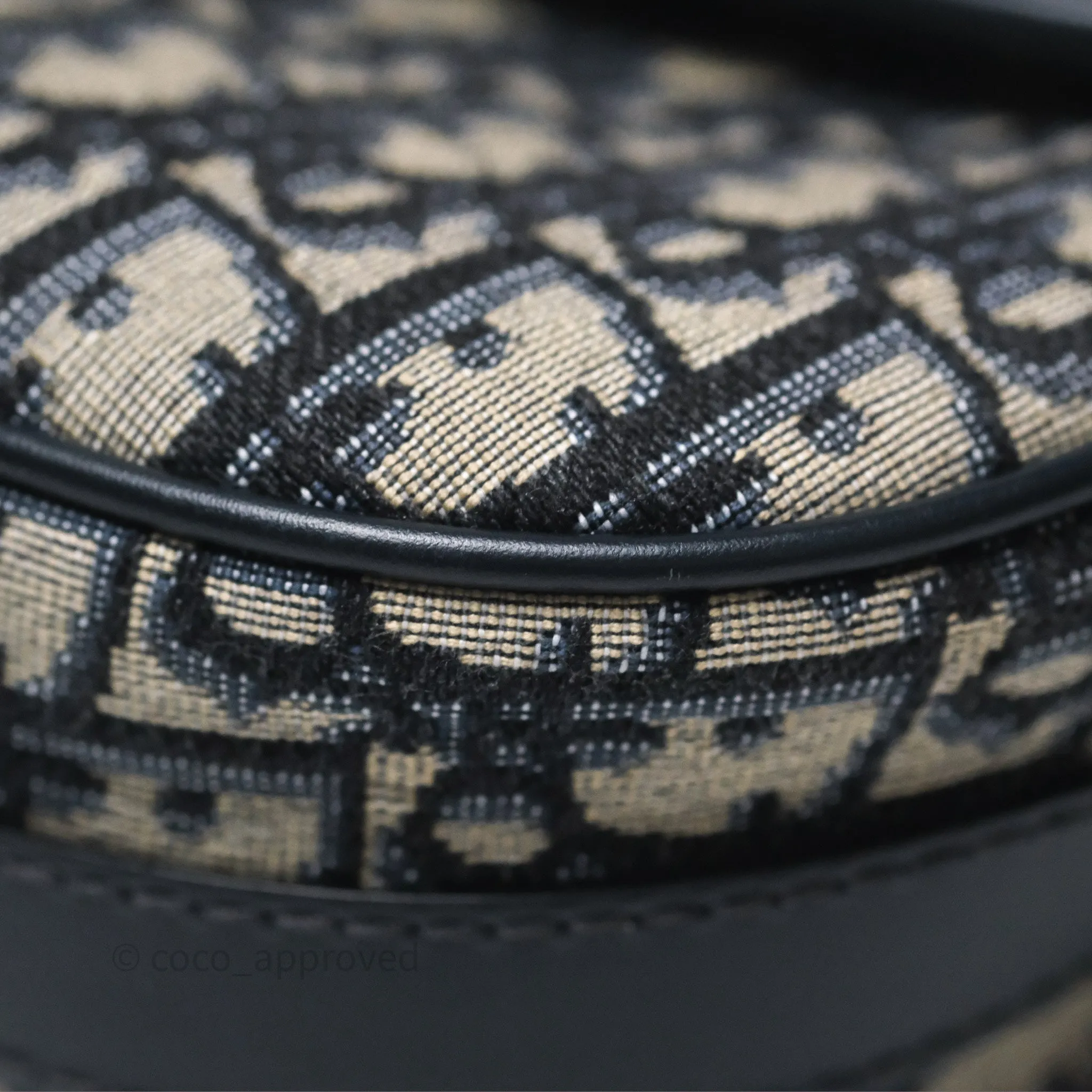 Christian Dior Medium Bobby Bag Blue Oblique Jacquard Canvas