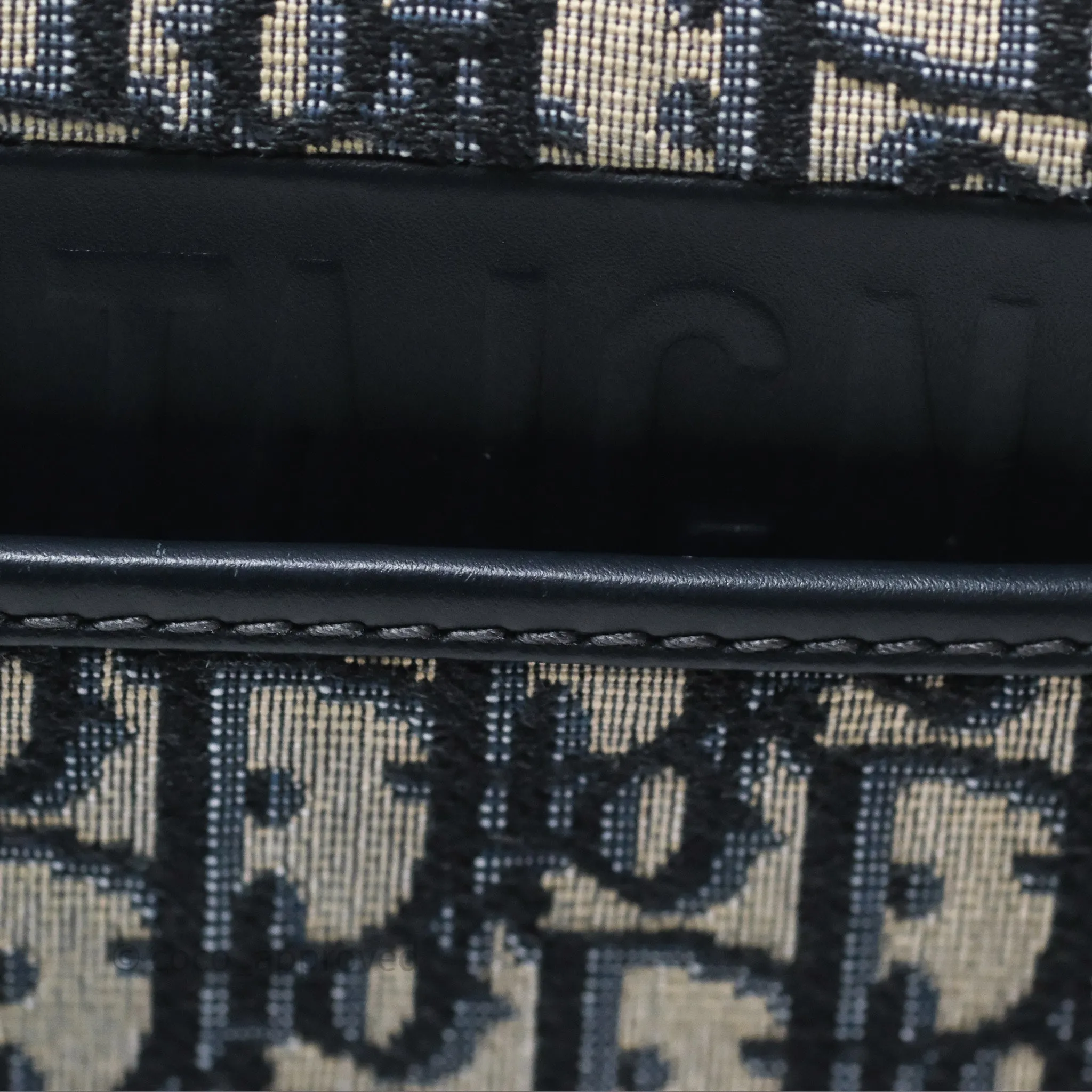 Christian Dior Medium Bobby Bag Blue Oblique Jacquard Canvas