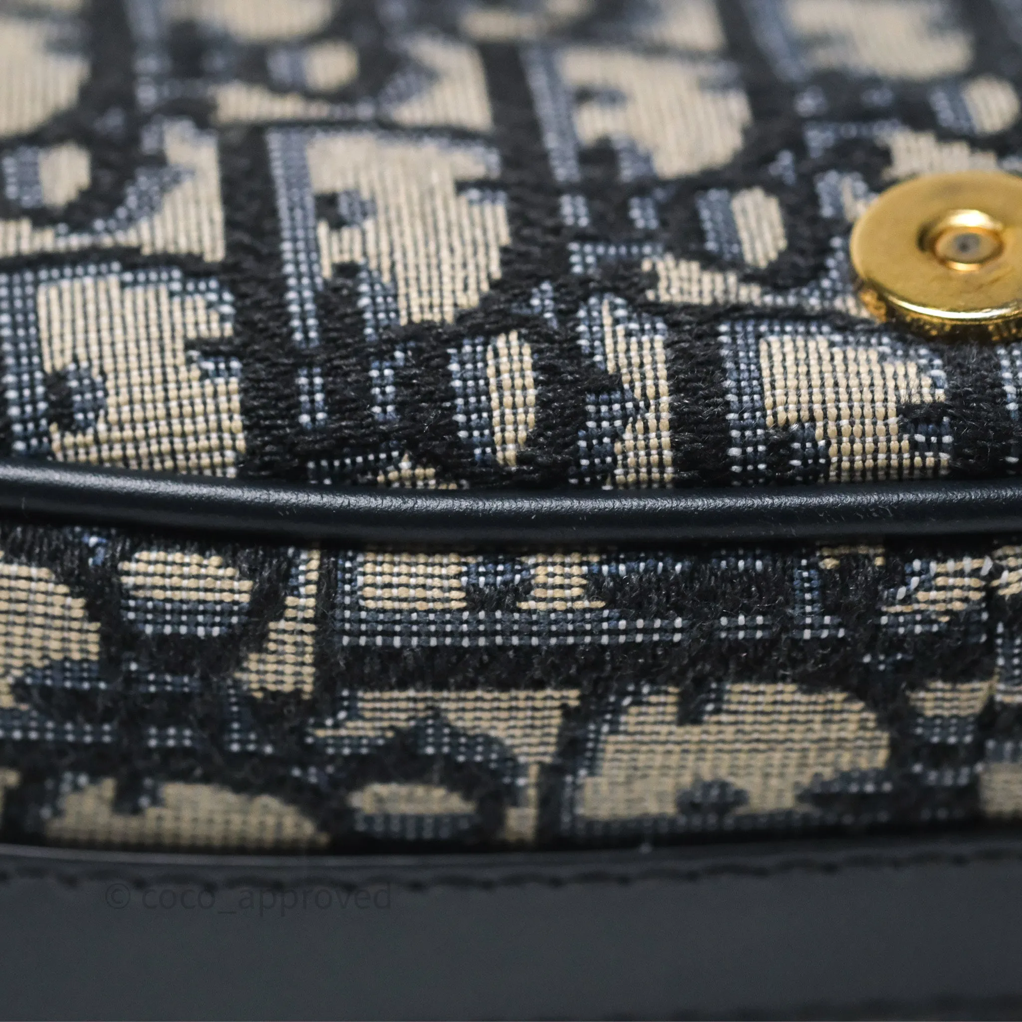 Christian Dior Medium Bobby Bag Blue Oblique Jacquard Canvas