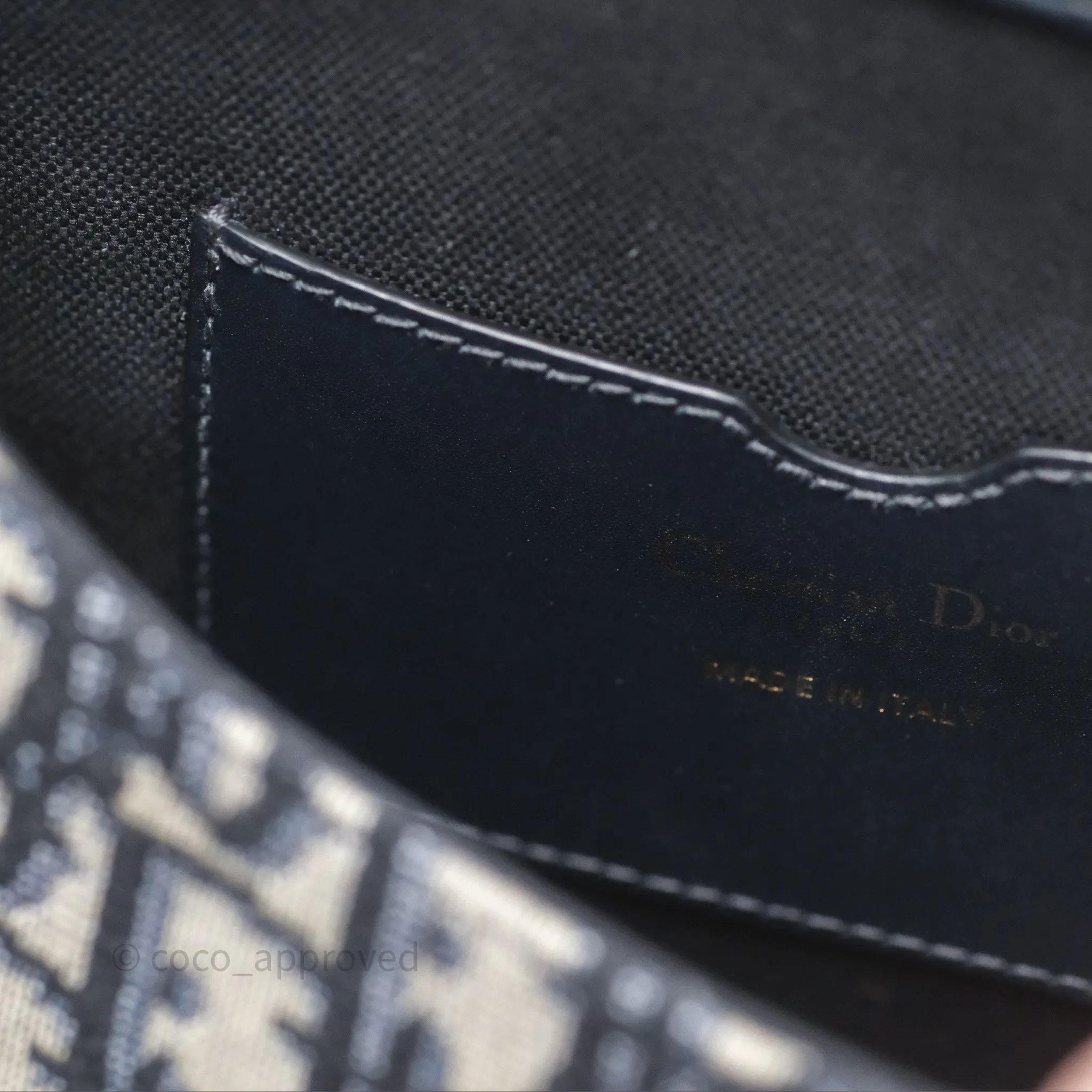 Christian Dior Medium Bobby Bag Blue Oblique Jacquard Canvas