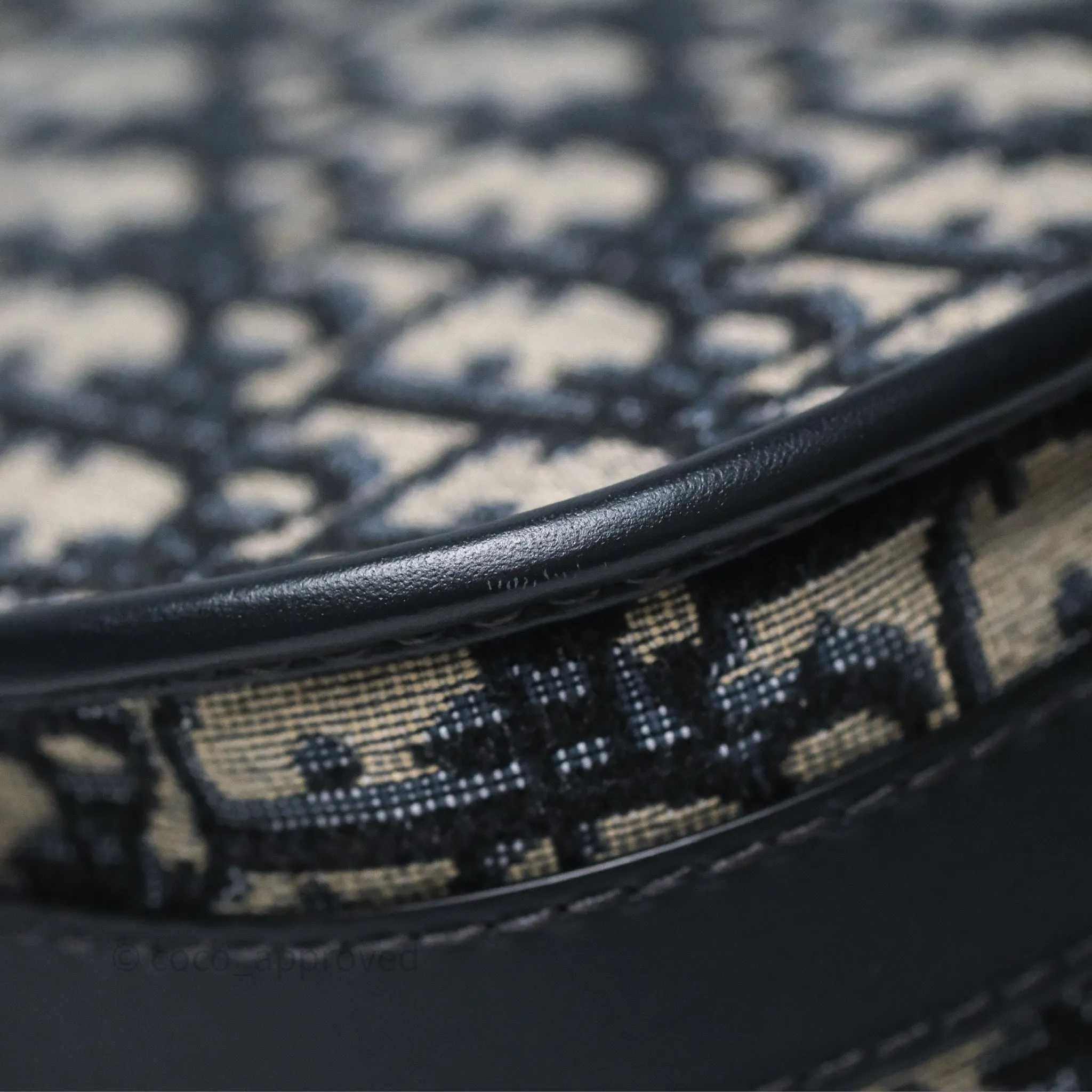 Christian Dior Medium Bobby Bag Blue Oblique Jacquard Canvas