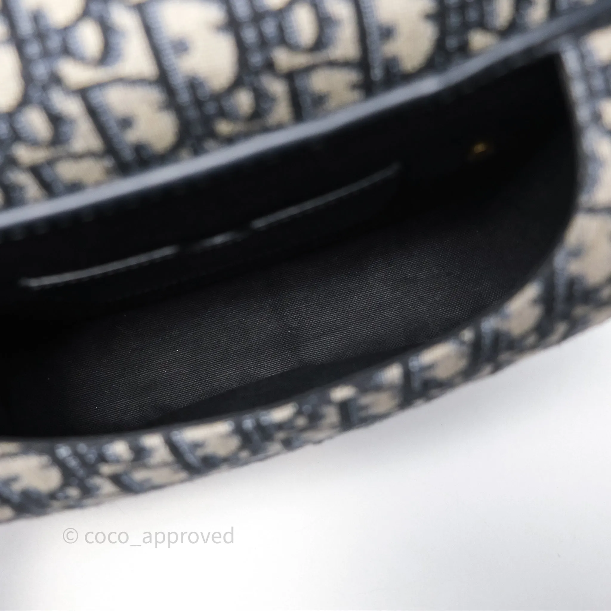Christian Dior Medium Bobby Bag Blue Oblique Jacquard Canvas