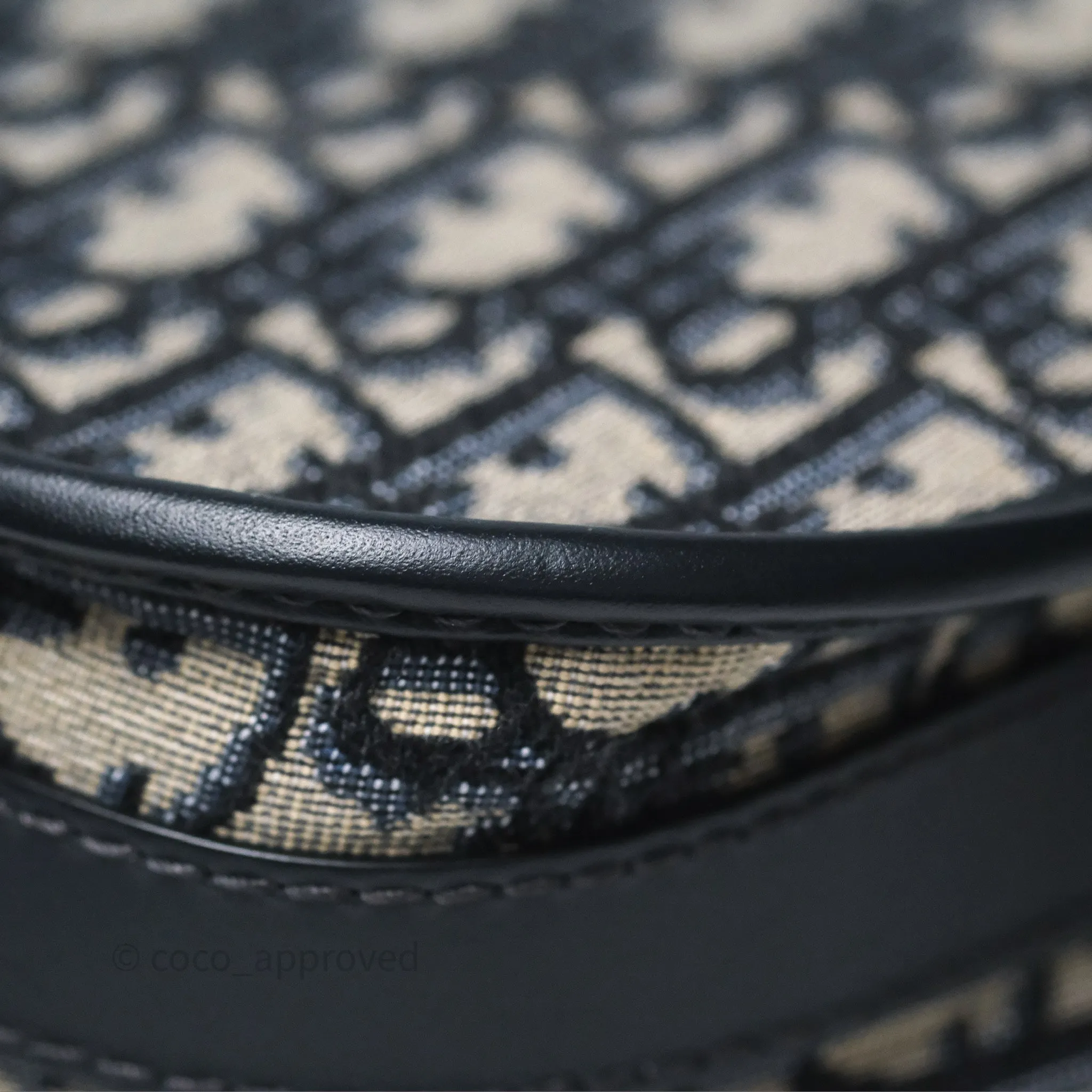 Christian Dior Medium Bobby Bag Blue Oblique Jacquard Canvas