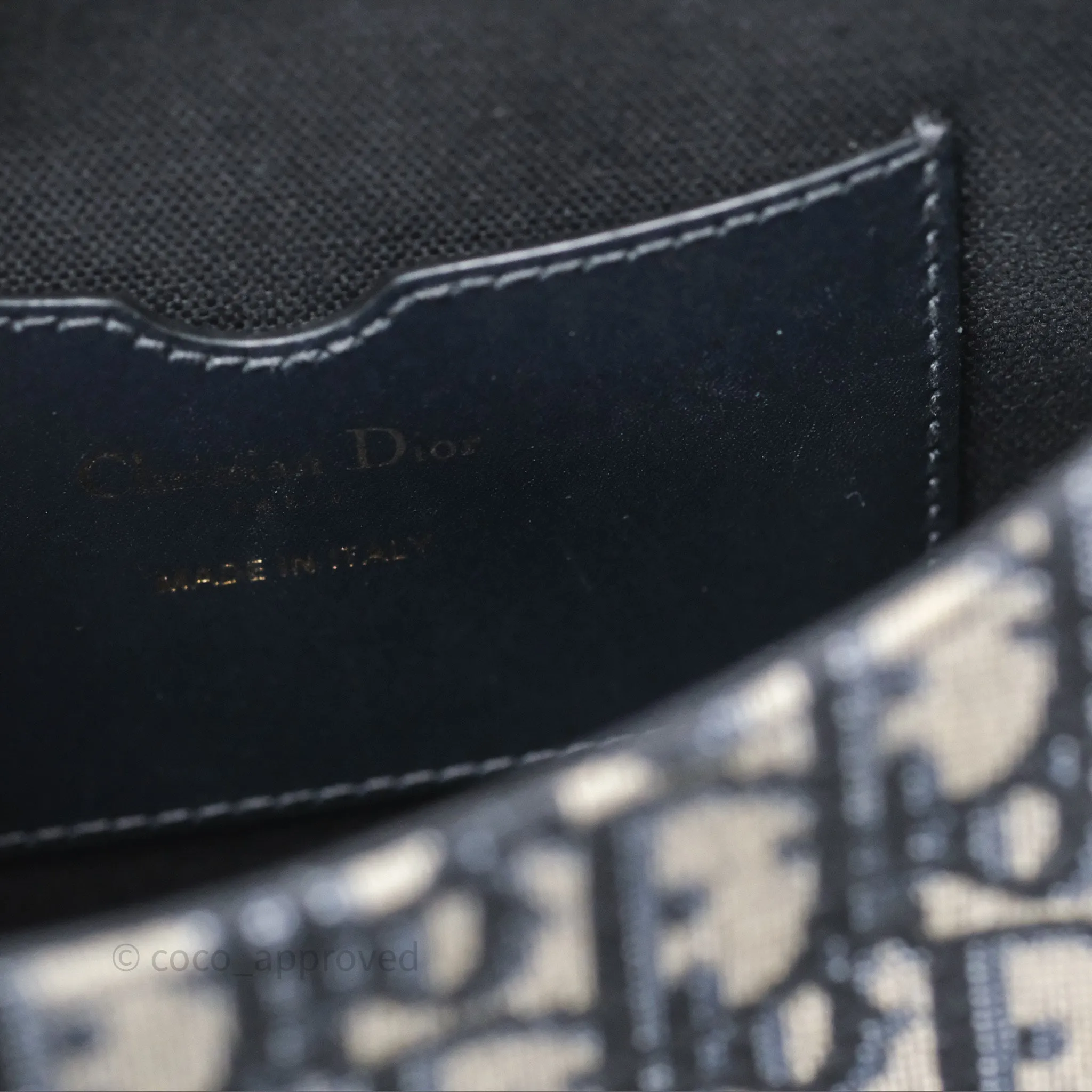 Christian Dior Medium Bobby Bag Blue Oblique Jacquard Canvas