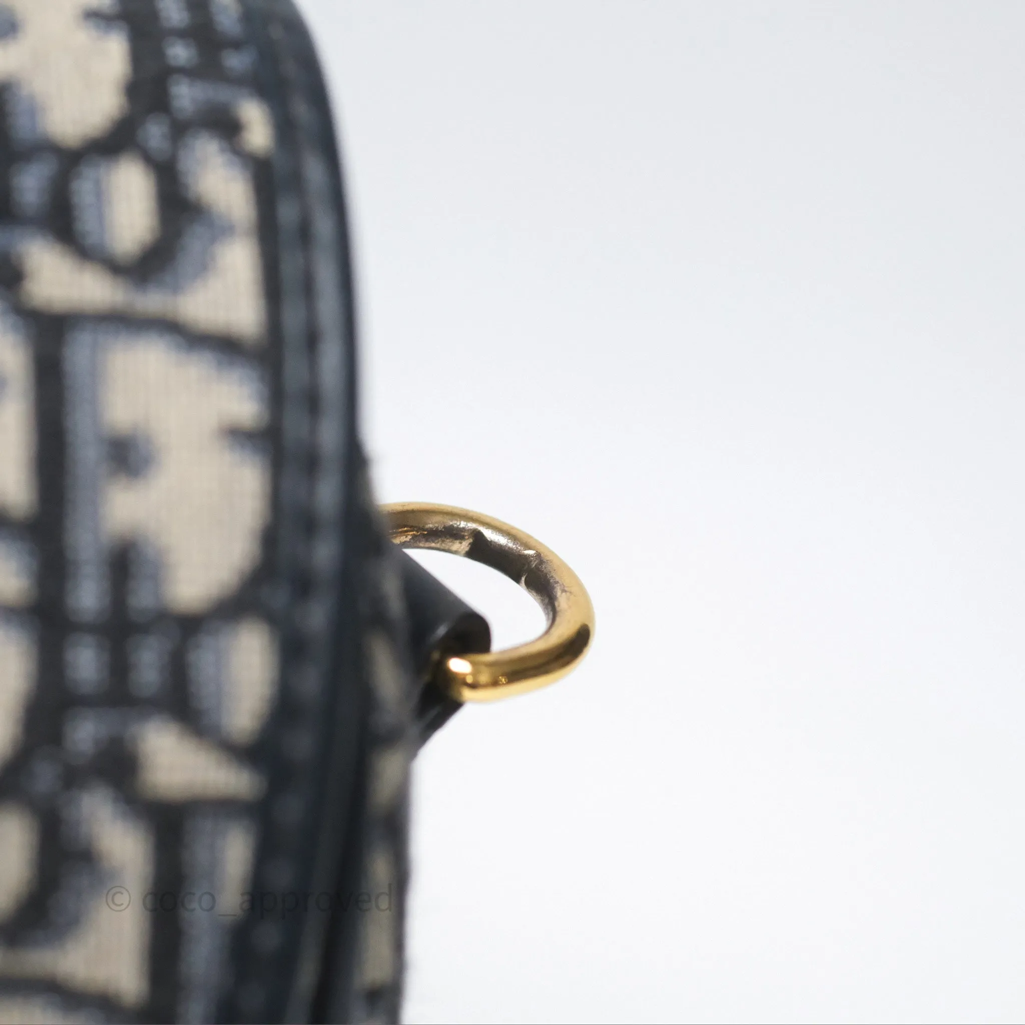 Christian Dior Medium Bobby Bag Blue Oblique Jacquard Canvas