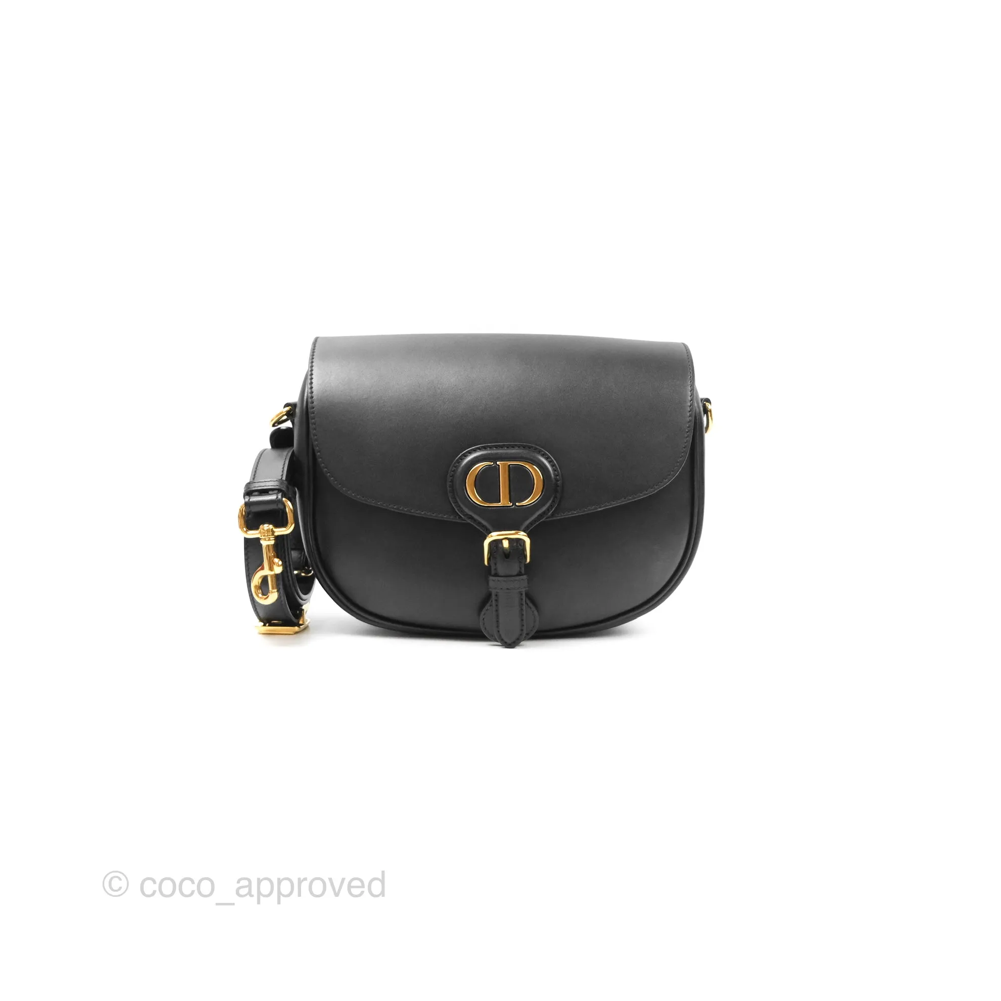 Christian Dior Medium Bobby Flap Black Box Calfskin