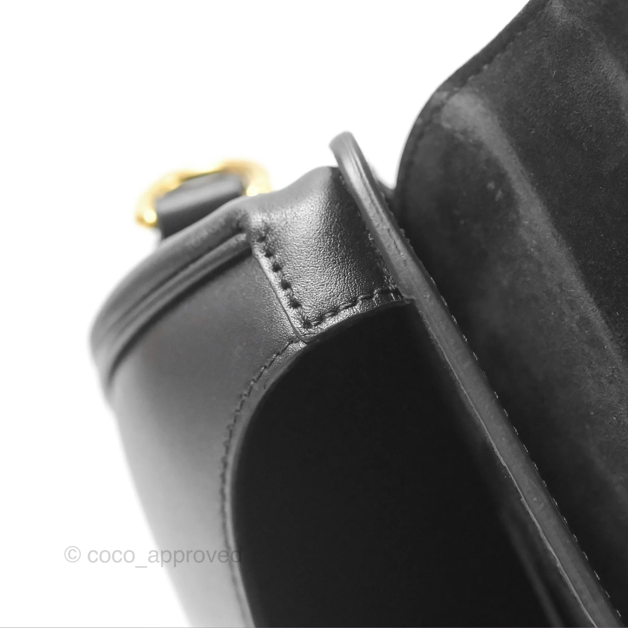 Christian Dior Medium Bobby Flap Black Box Calfskin