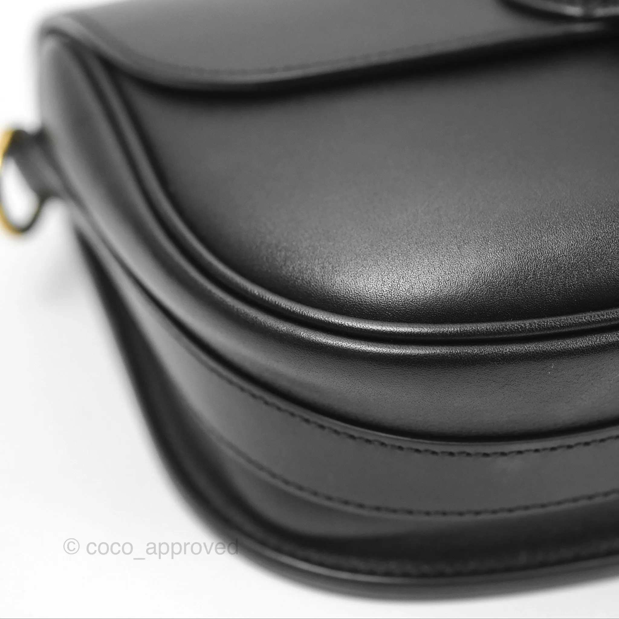 Christian Dior Medium Bobby Flap Black Box Calfskin
