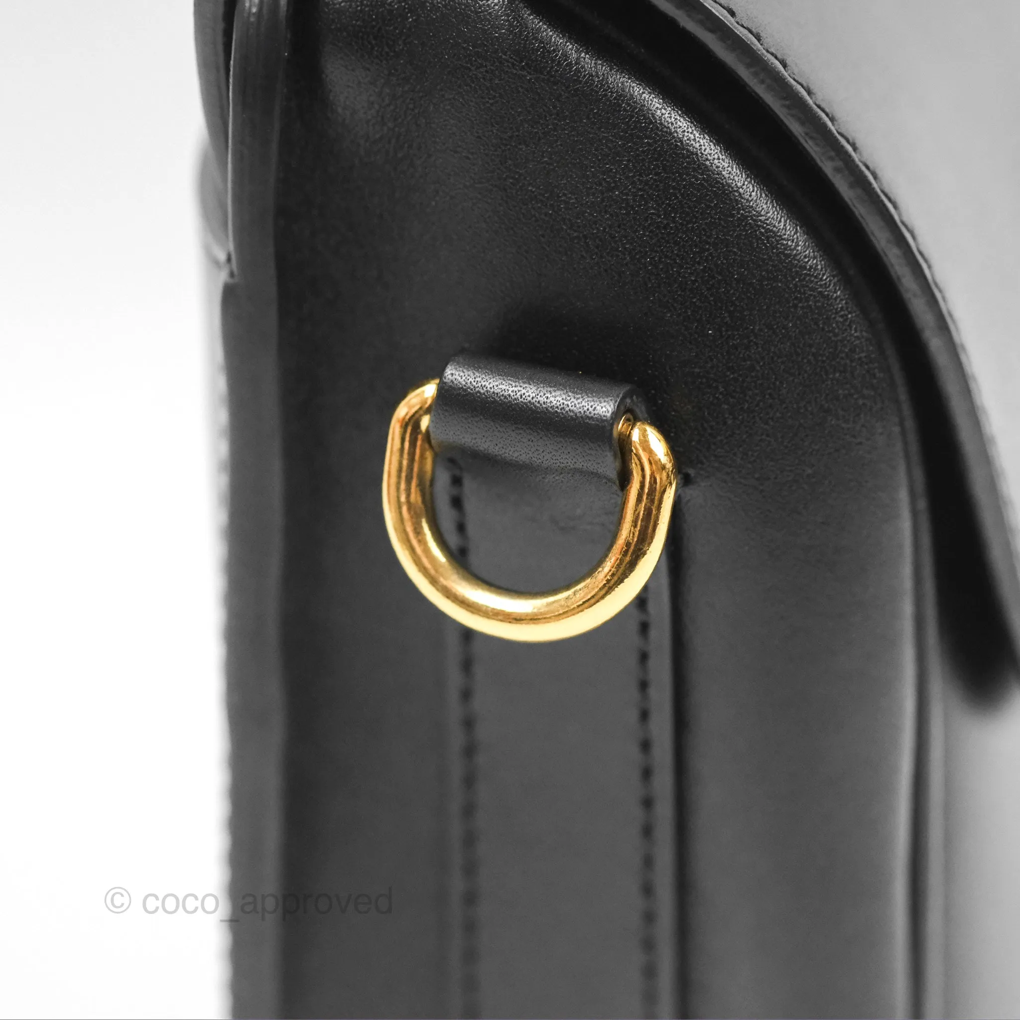 Christian Dior Medium Bobby Flap Black Box Calfskin
