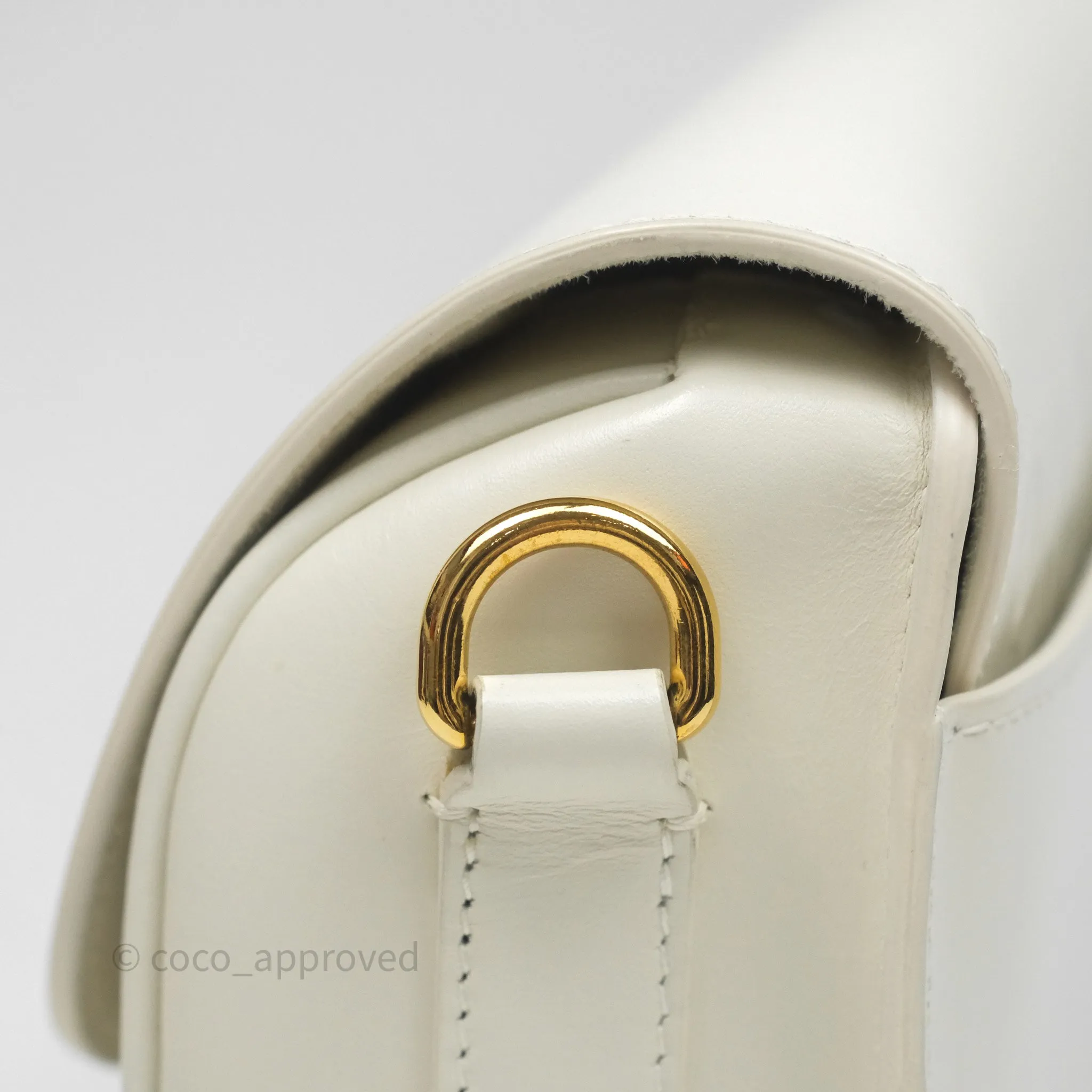Christian Dior Medium Bobby Flap White Box Calfskin