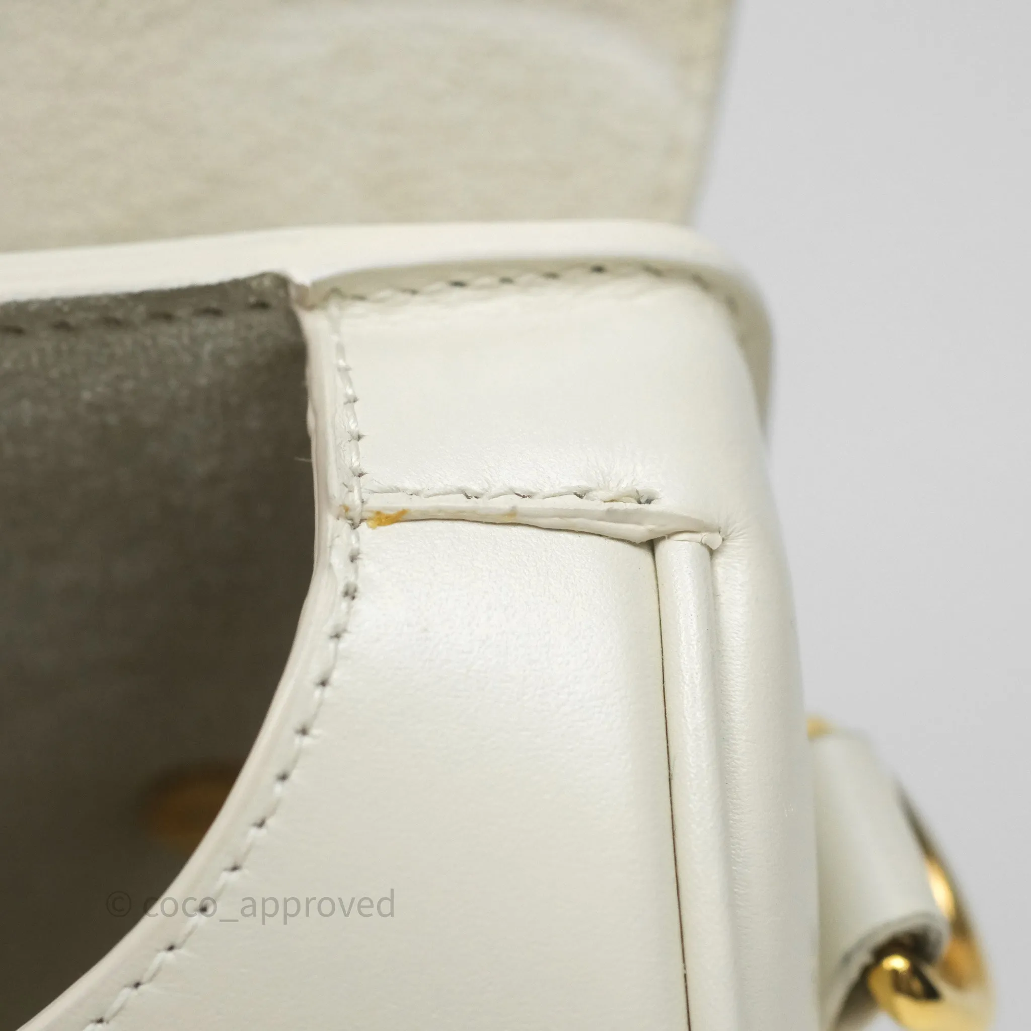Christian Dior Medium Bobby Flap White Box Calfskin