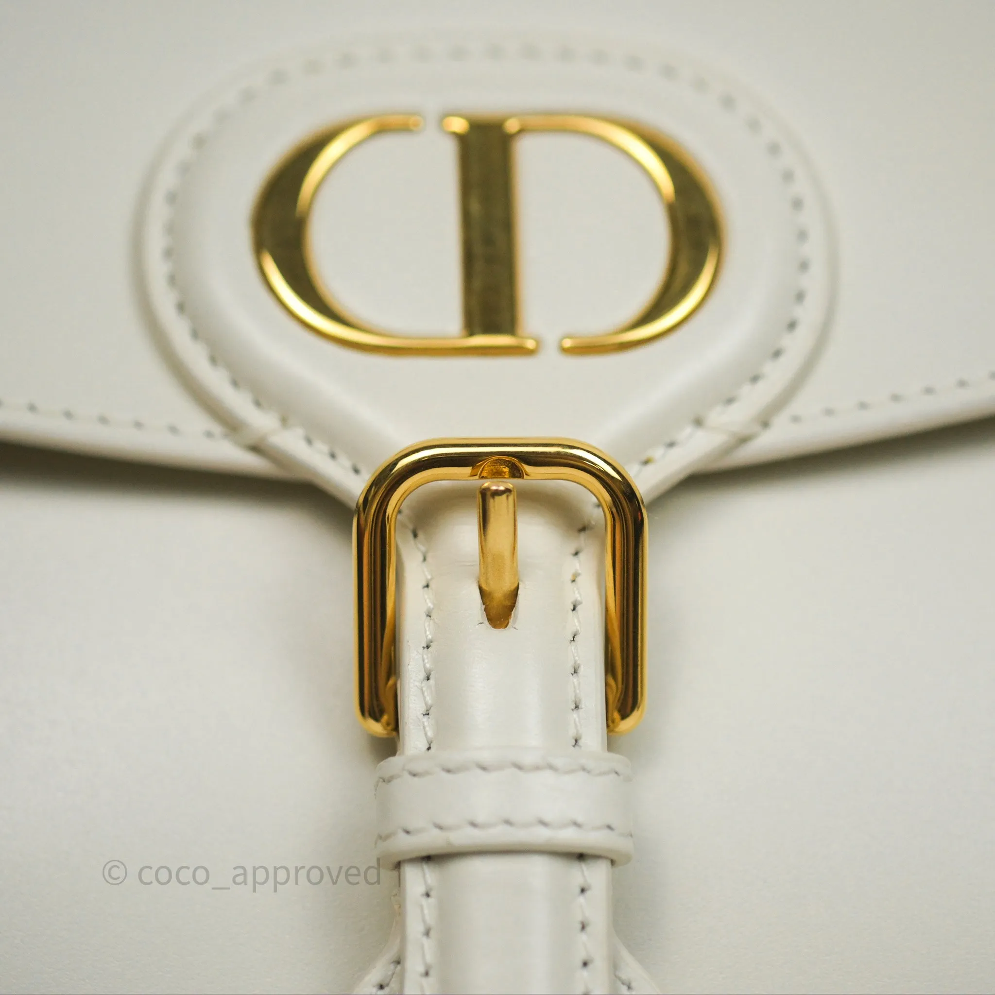 Christian Dior Medium Bobby Flap White Box Calfskin