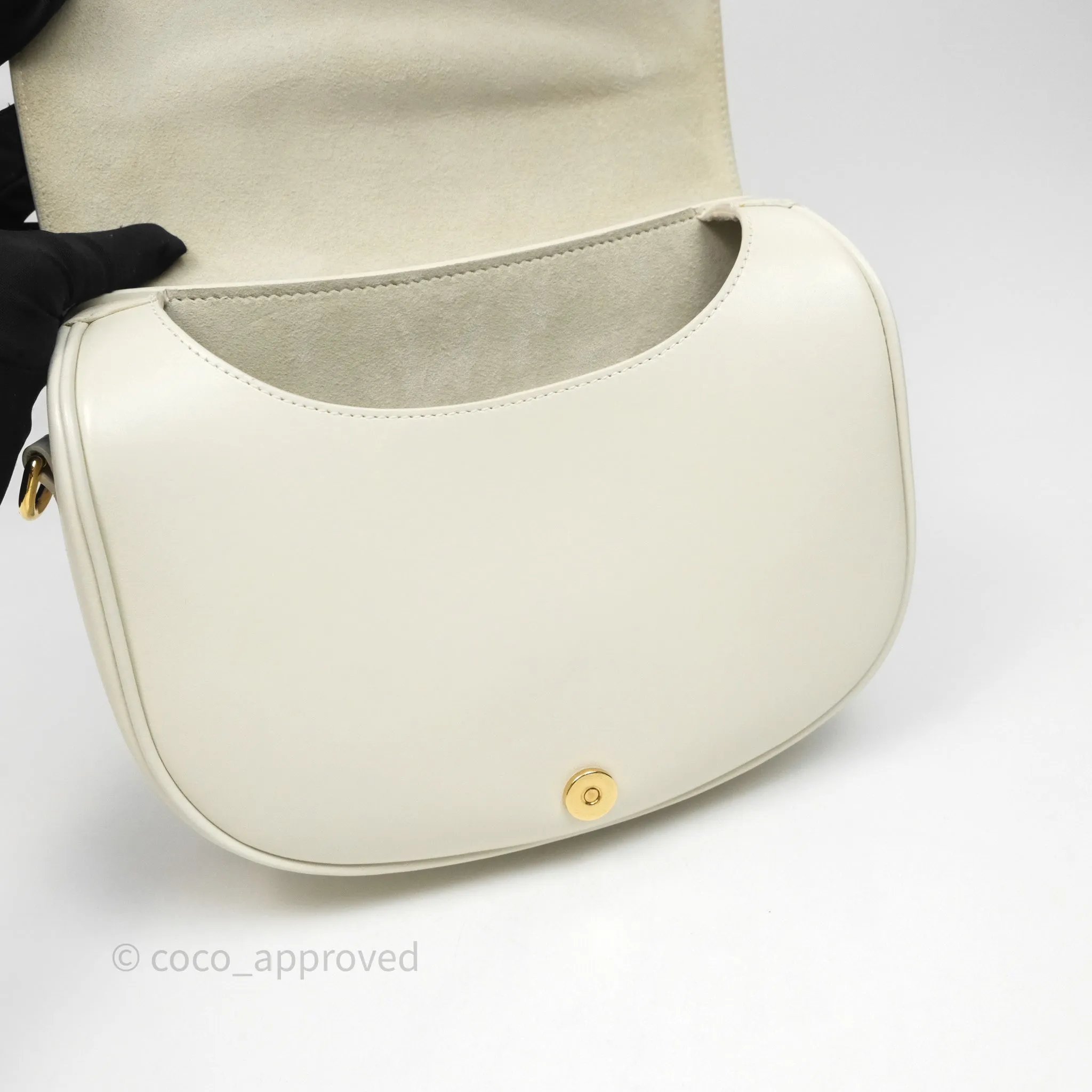 Christian Dior Medium Bobby Flap White Box Calfskin