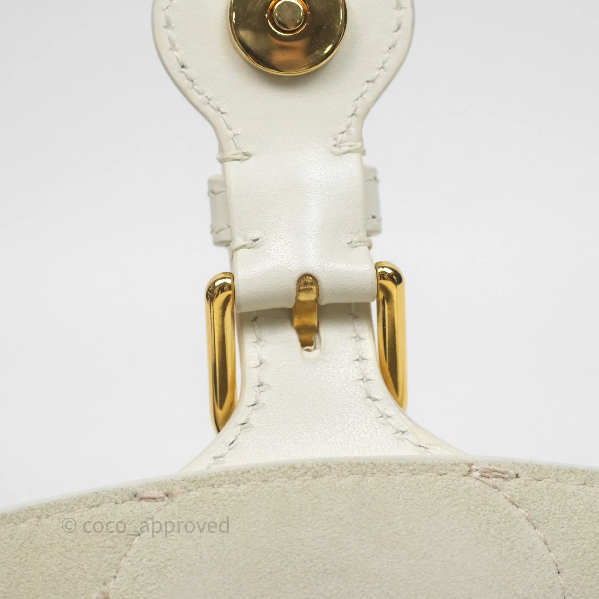 Christian Dior Medium Bobby Flap White Box Calfskin