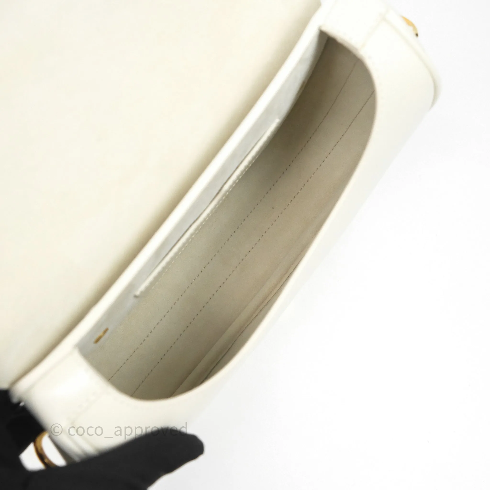 Christian Dior Medium Bobby Flap White Box Calfskin