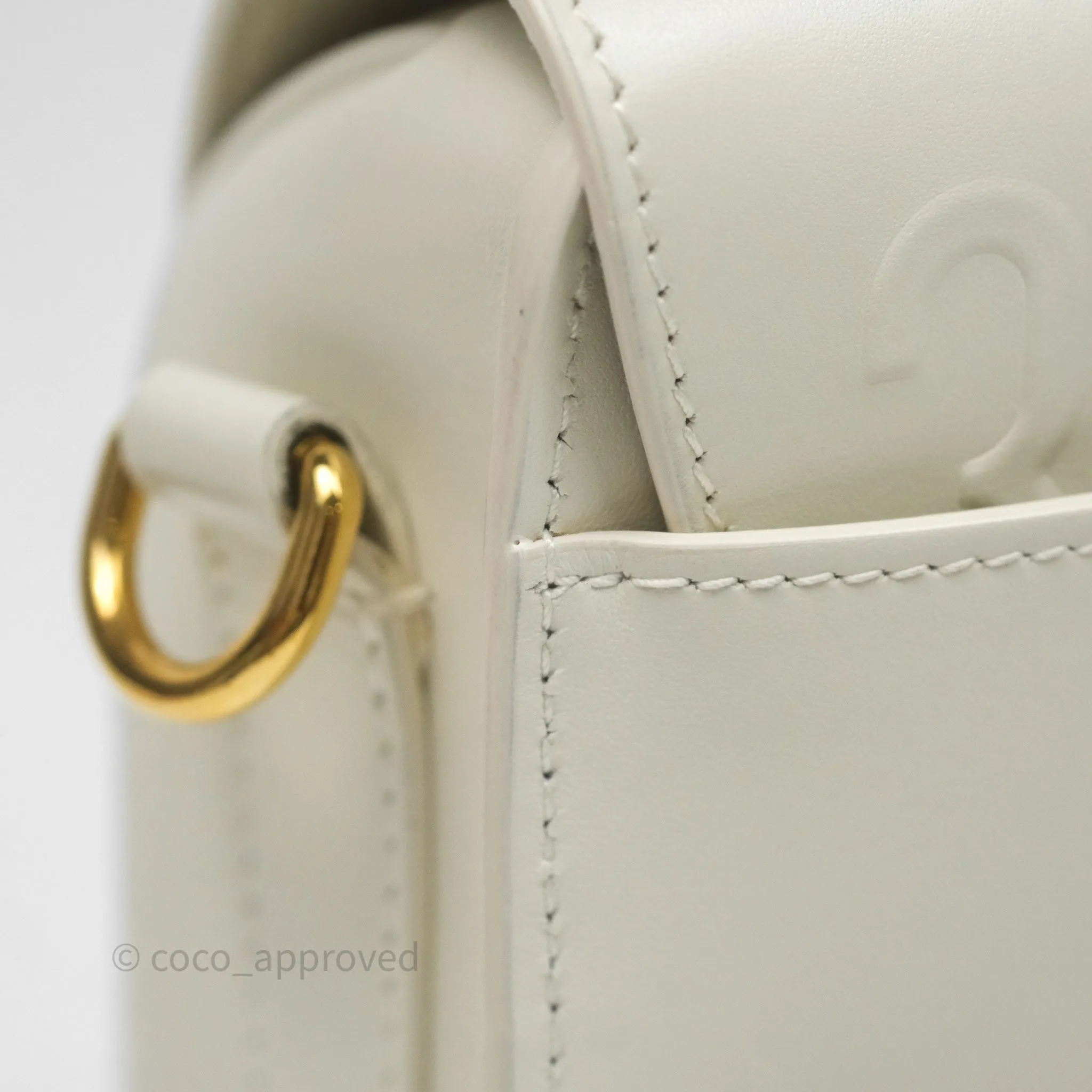 Christian Dior Medium Bobby Flap White Box Calfskin