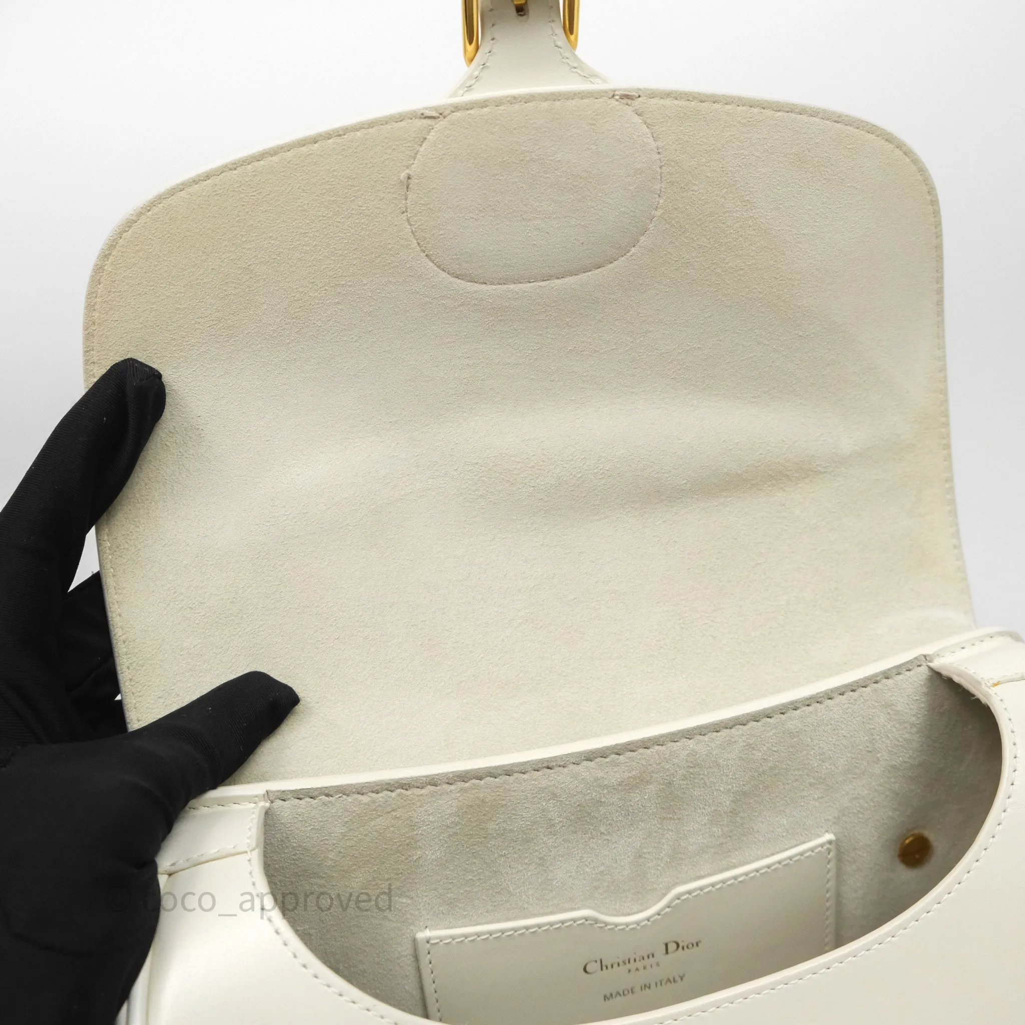 Christian Dior Medium Bobby Flap White Box Calfskin
