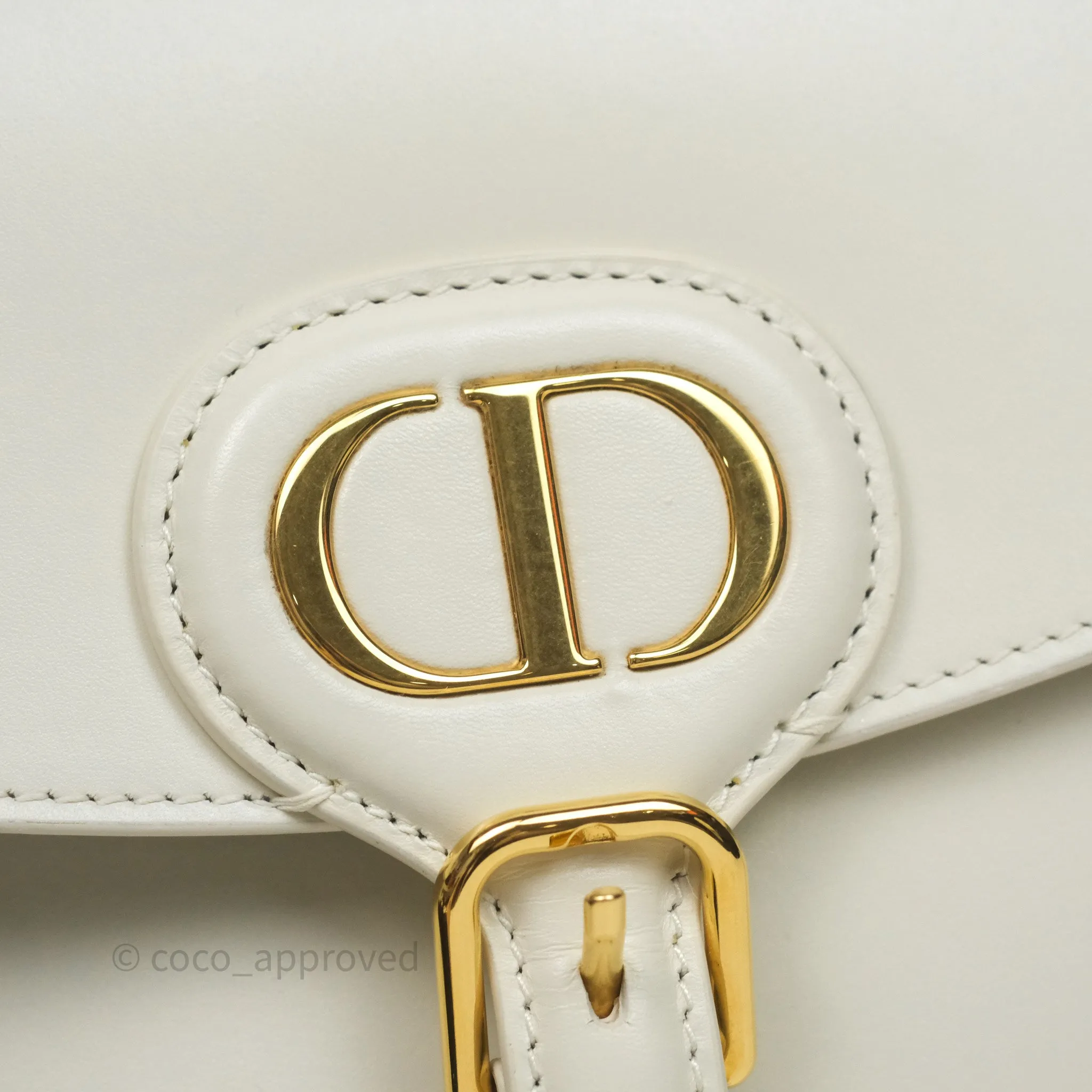 Christian Dior Medium Bobby Flap White Box Calfskin