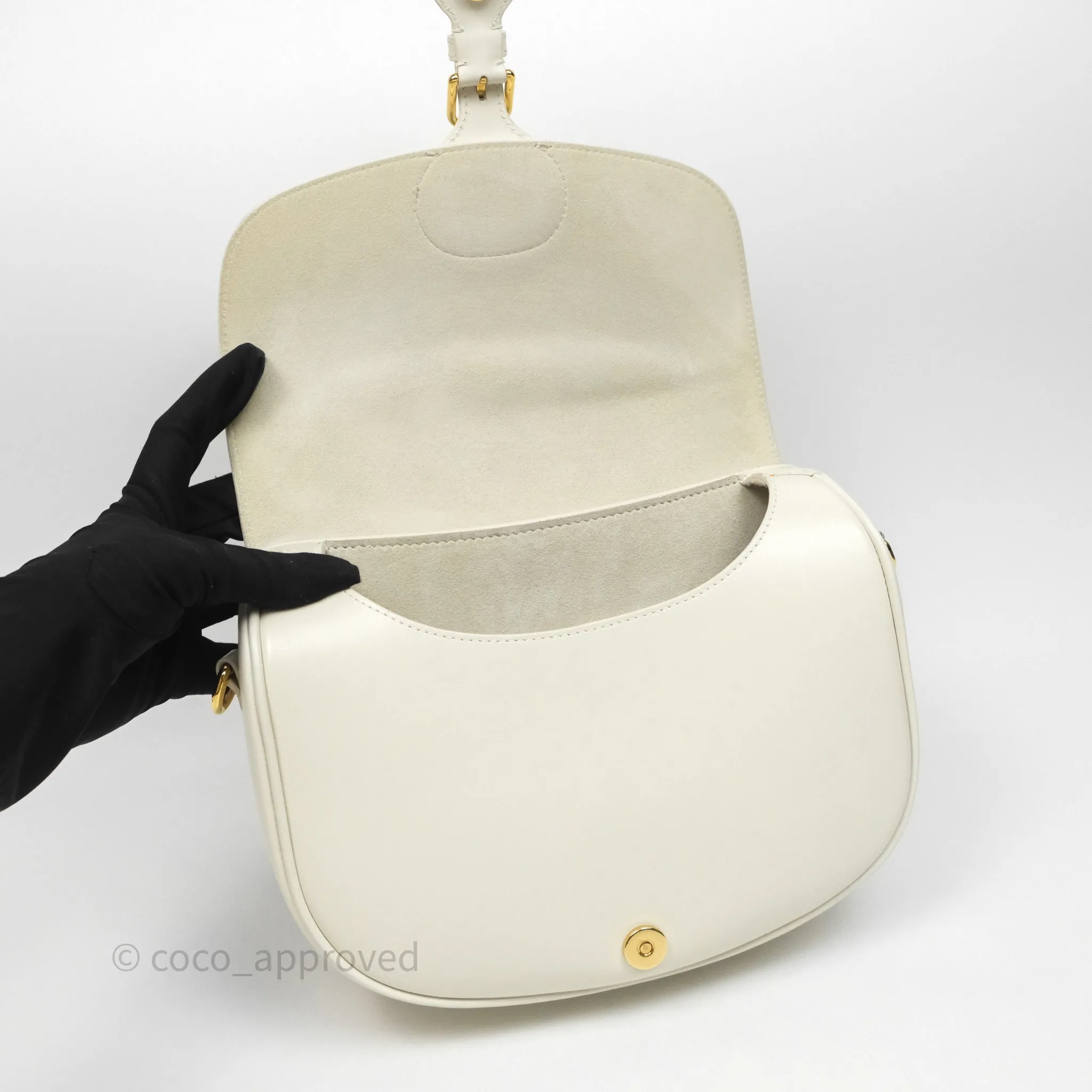 Christian Dior Medium Bobby Flap White Box Calfskin