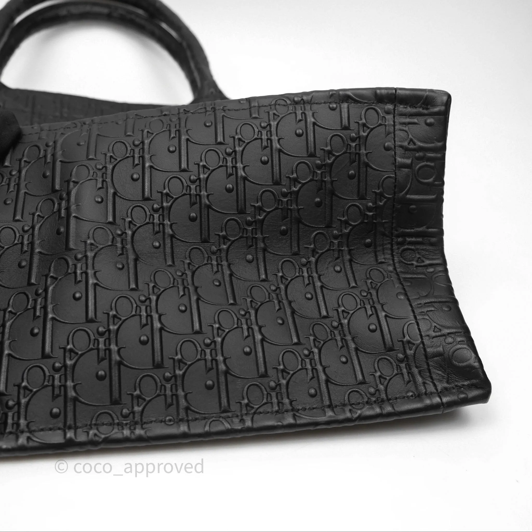Christian Dior Medium Book Tote Black Calfskin