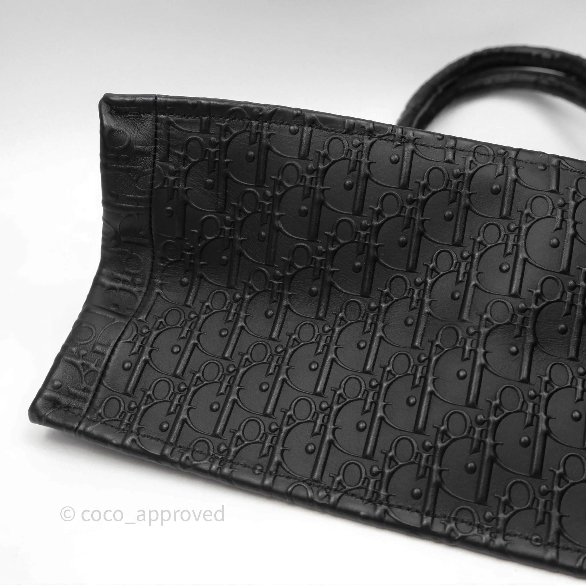 Christian Dior Medium Book Tote Black Calfskin