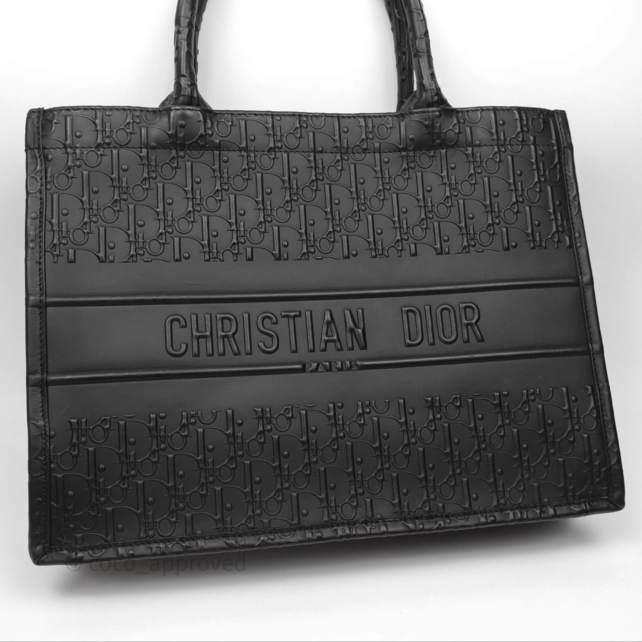 Christian Dior Medium Book Tote Black Calfskin