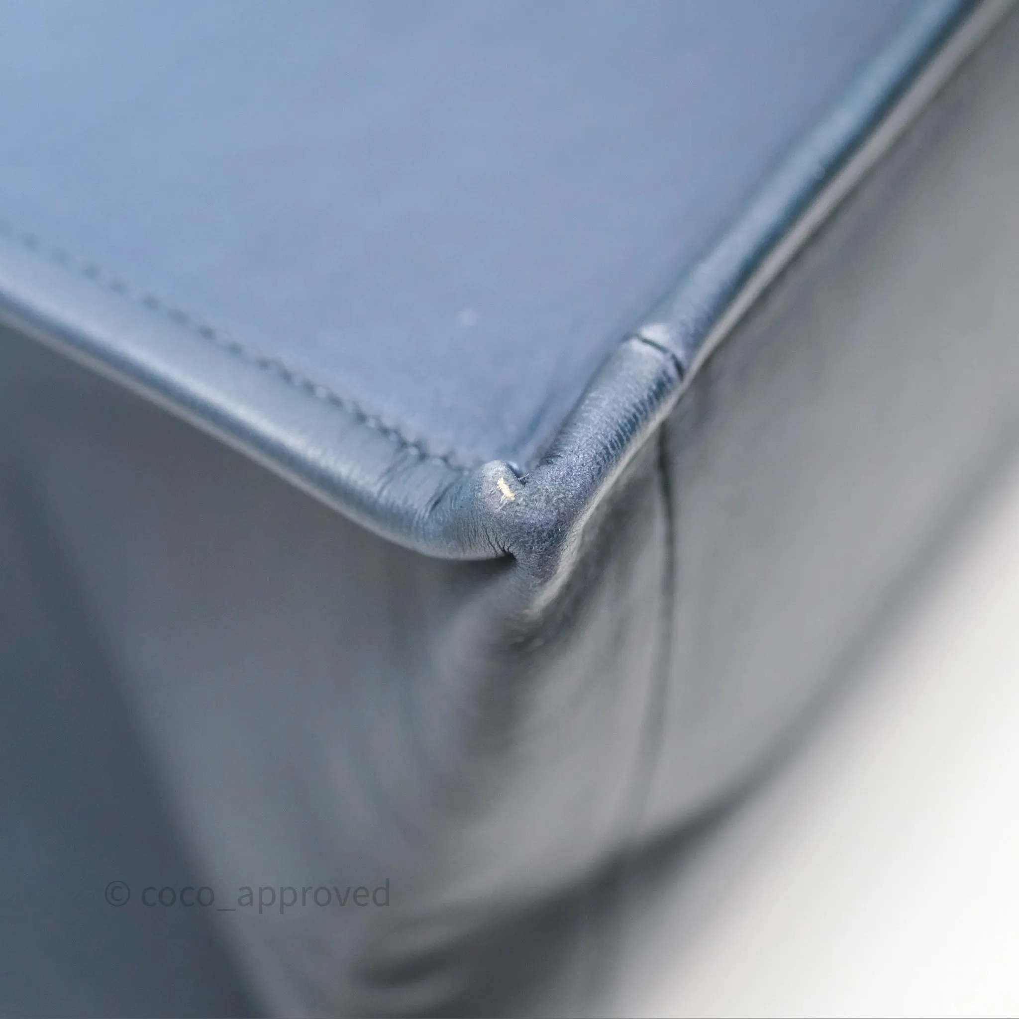 Christian Dior Medium Book Tote Blue Calfskin