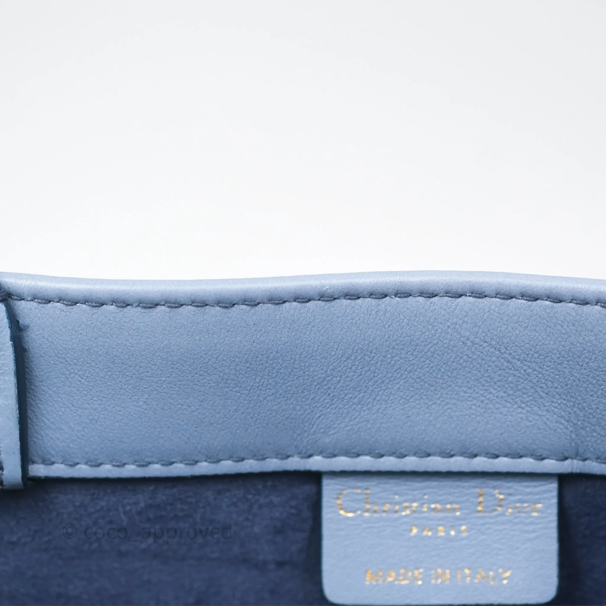 Christian Dior Medium Book Tote Blue Calfskin