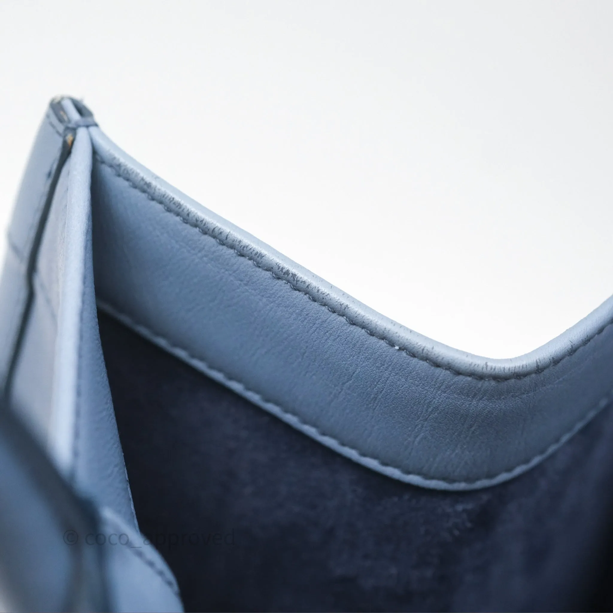 Christian Dior Medium Book Tote Blue Calfskin