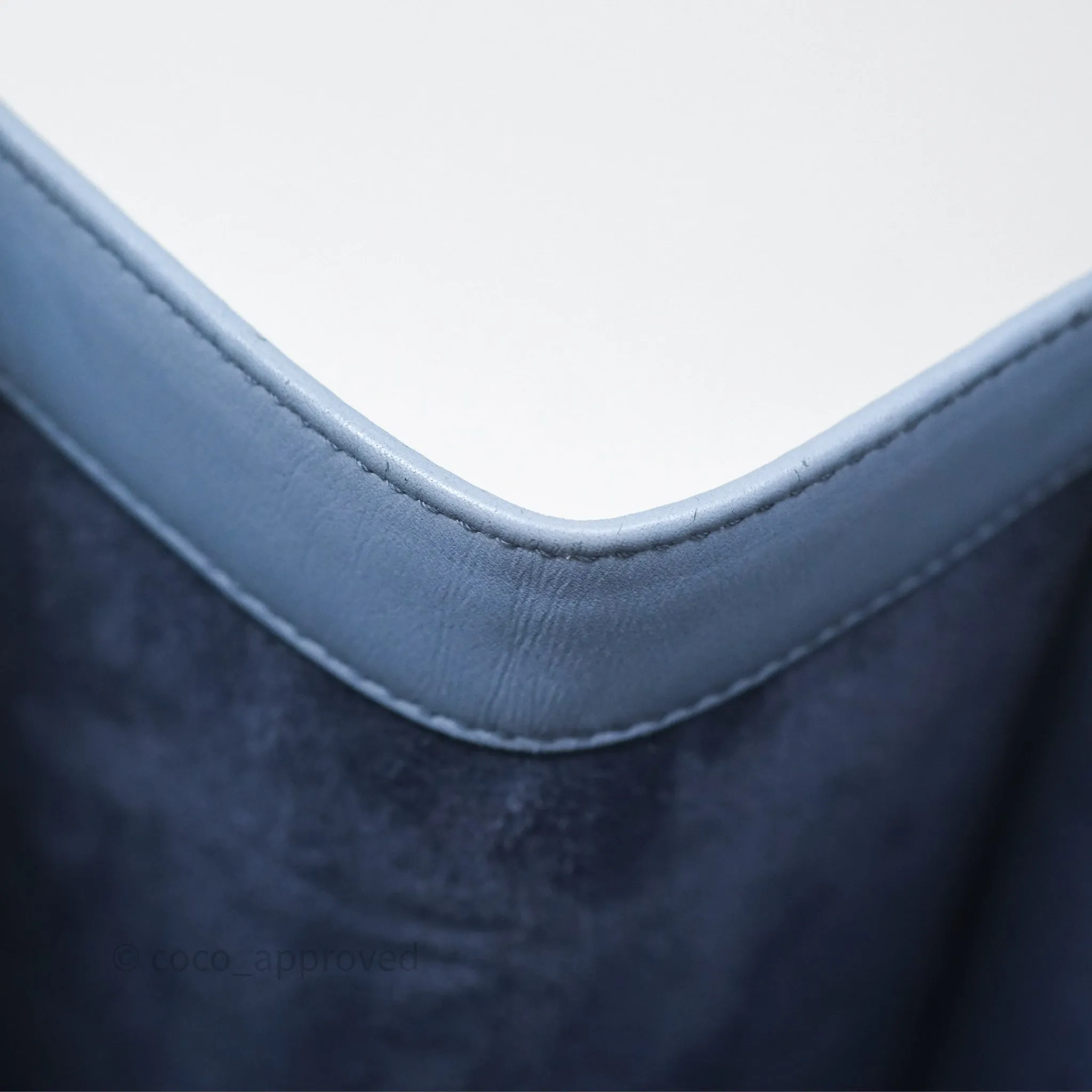 Christian Dior Medium Book Tote Blue Calfskin