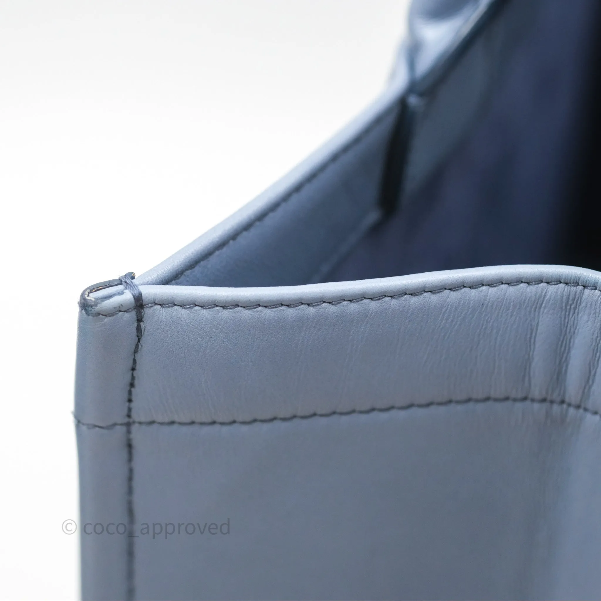 Christian Dior Medium Book Tote Blue Calfskin