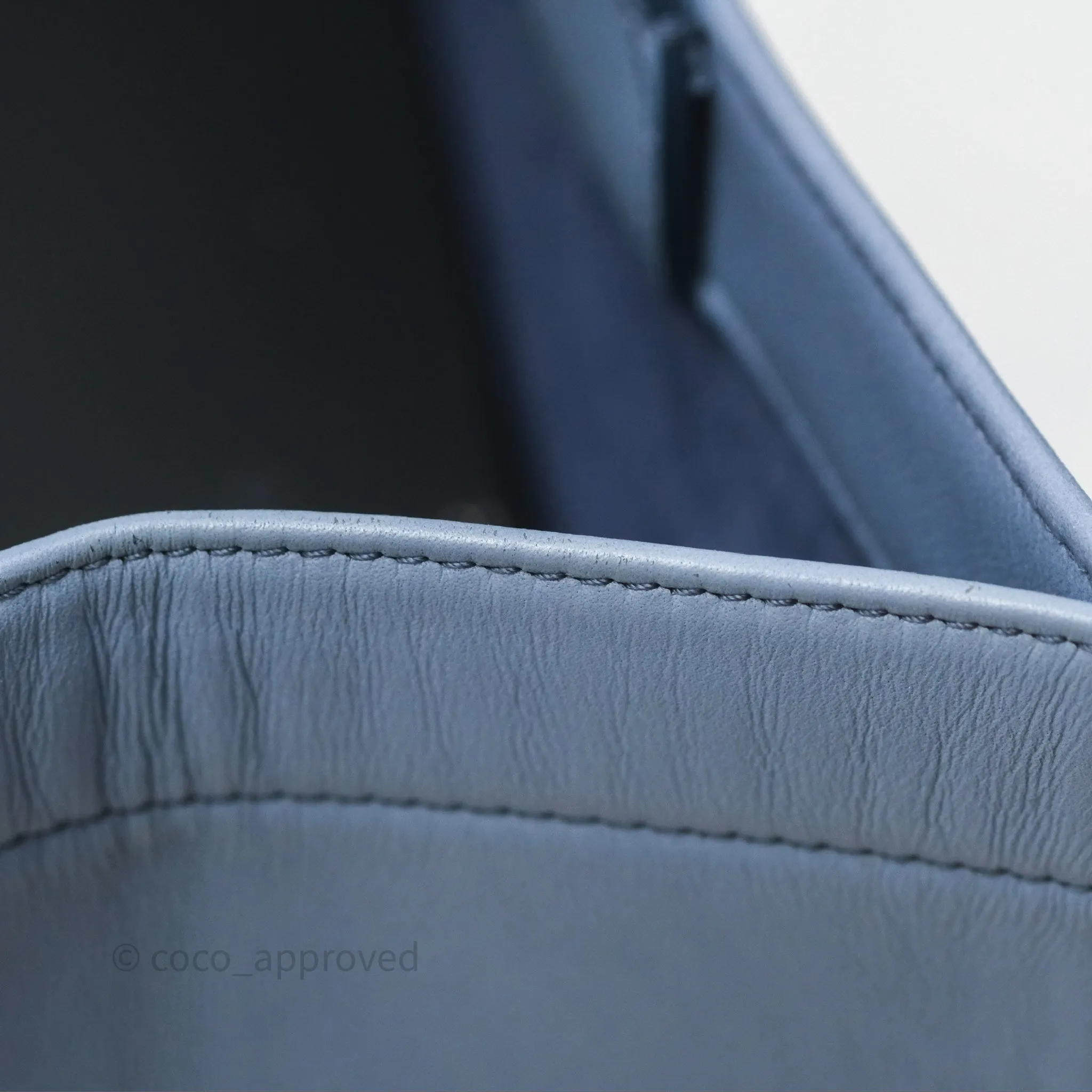 Christian Dior Medium Book Tote Blue Calfskin