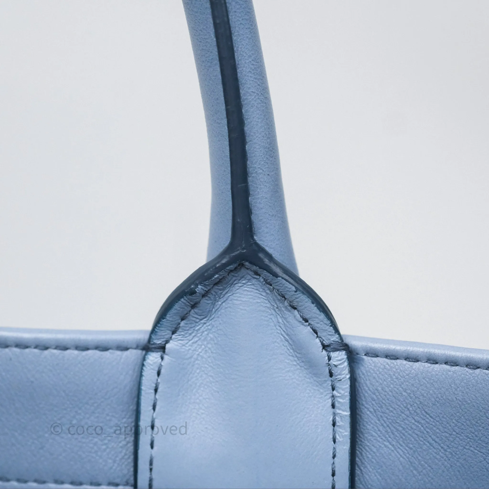Christian Dior Medium Book Tote Blue Calfskin