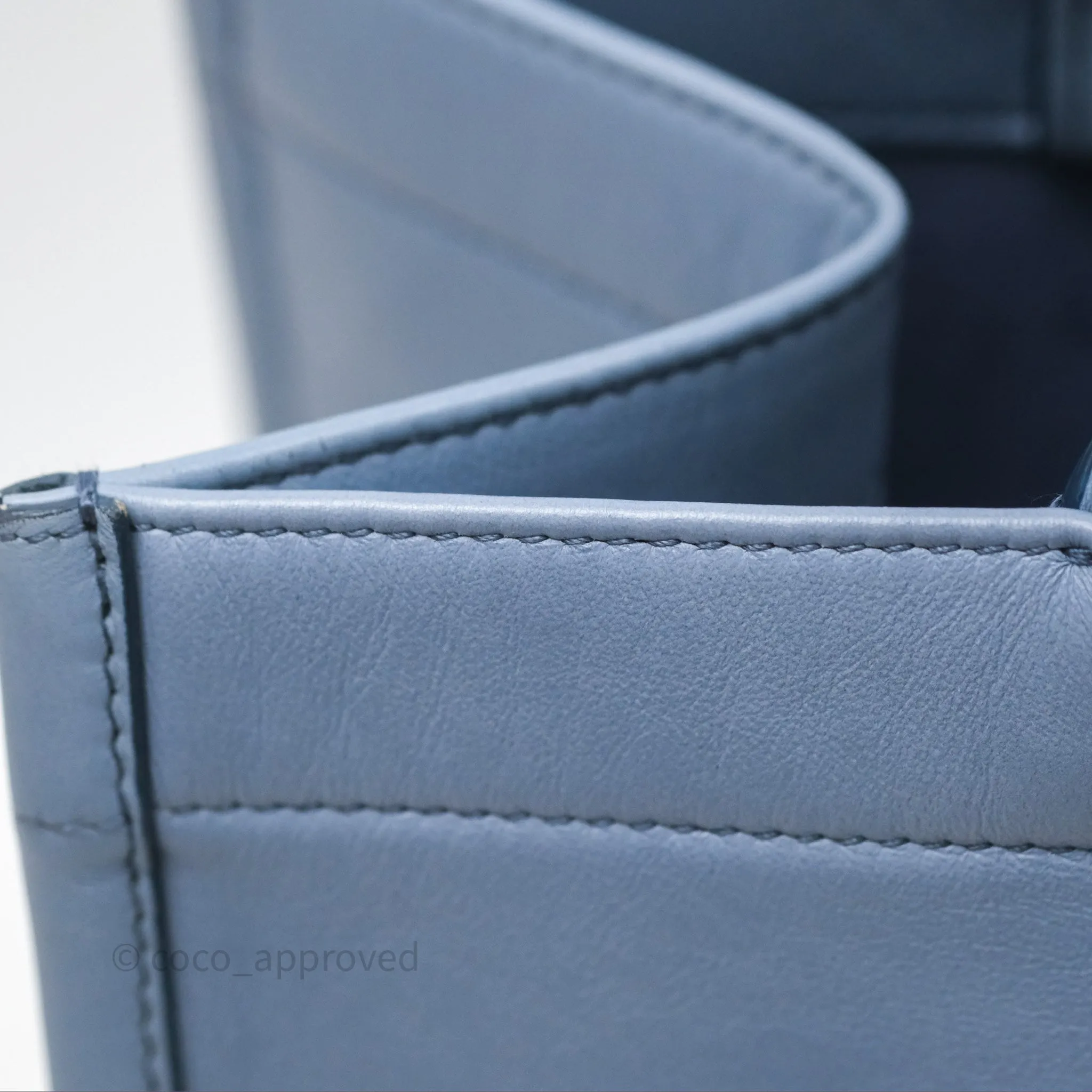 Christian Dior Medium Book Tote Blue Calfskin