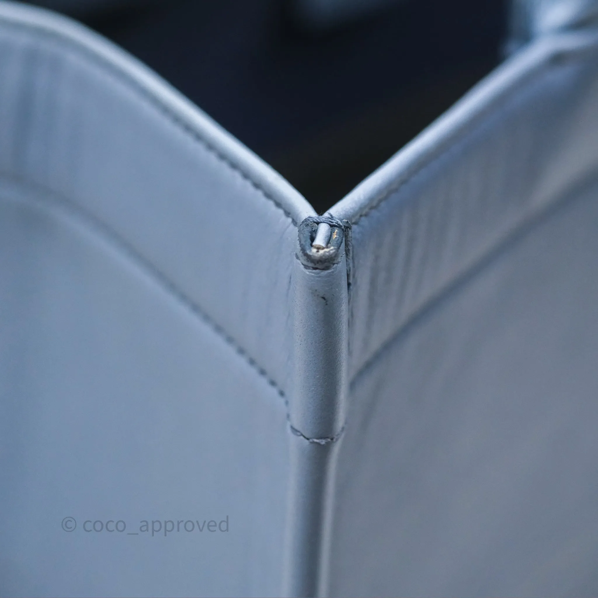 Christian Dior Medium Book Tote Blue Calfskin