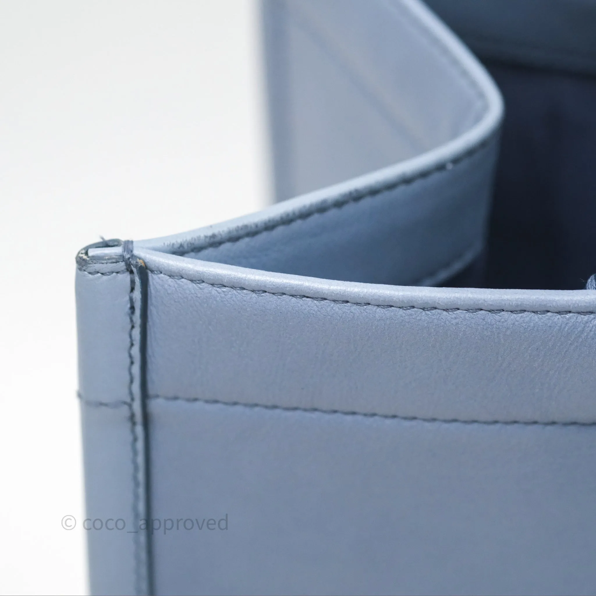 Christian Dior Medium Book Tote Blue Calfskin