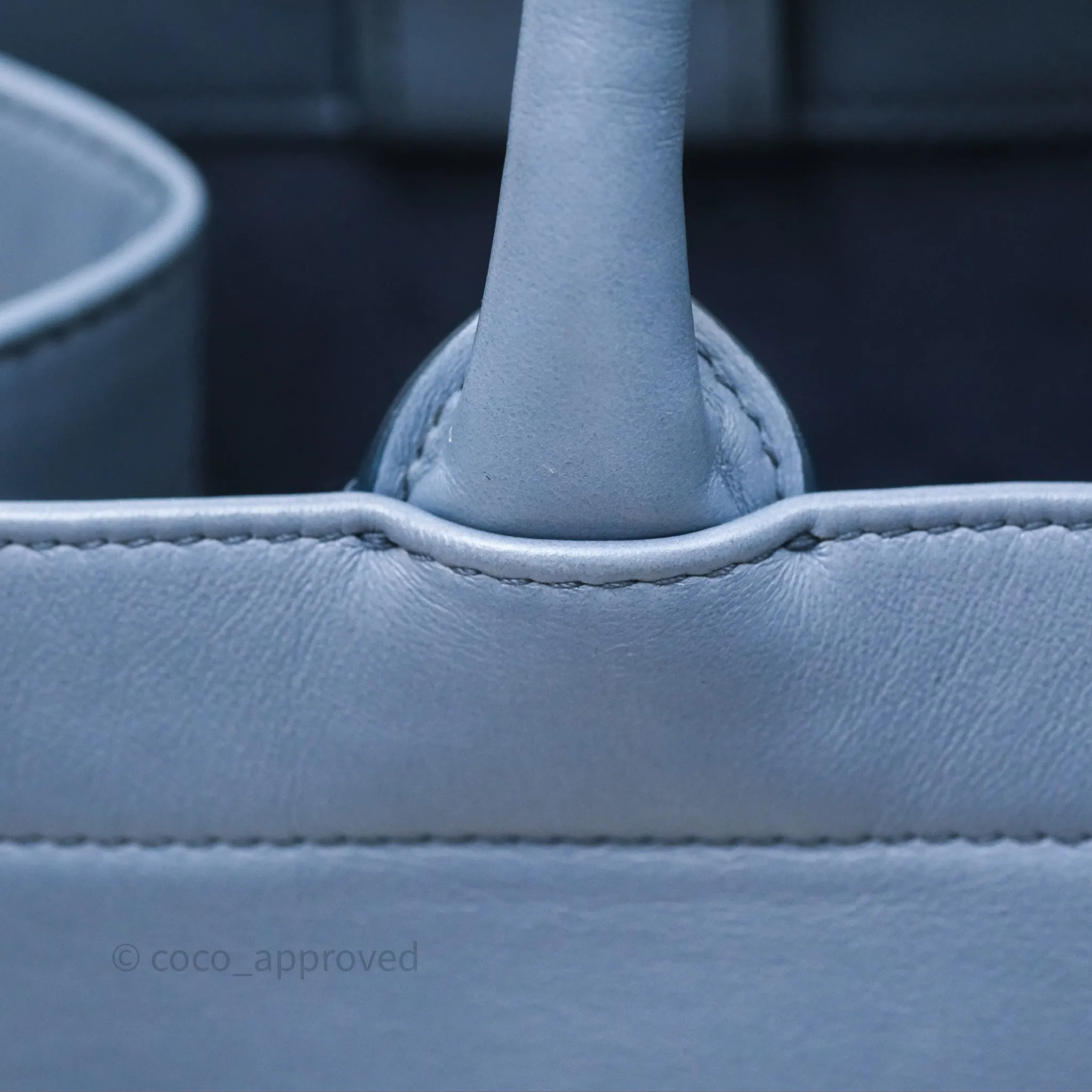 Christian Dior Medium Book Tote Blue Calfskin