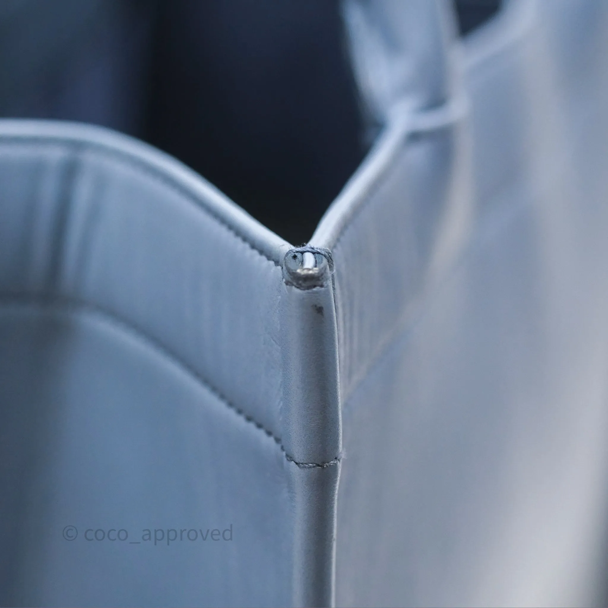 Christian Dior Medium Book Tote Blue Calfskin