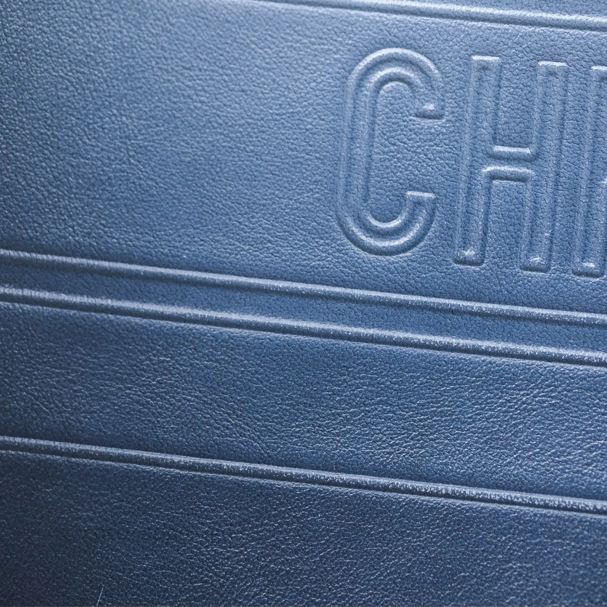 Christian Dior Medium Book Tote Blue Calfskin