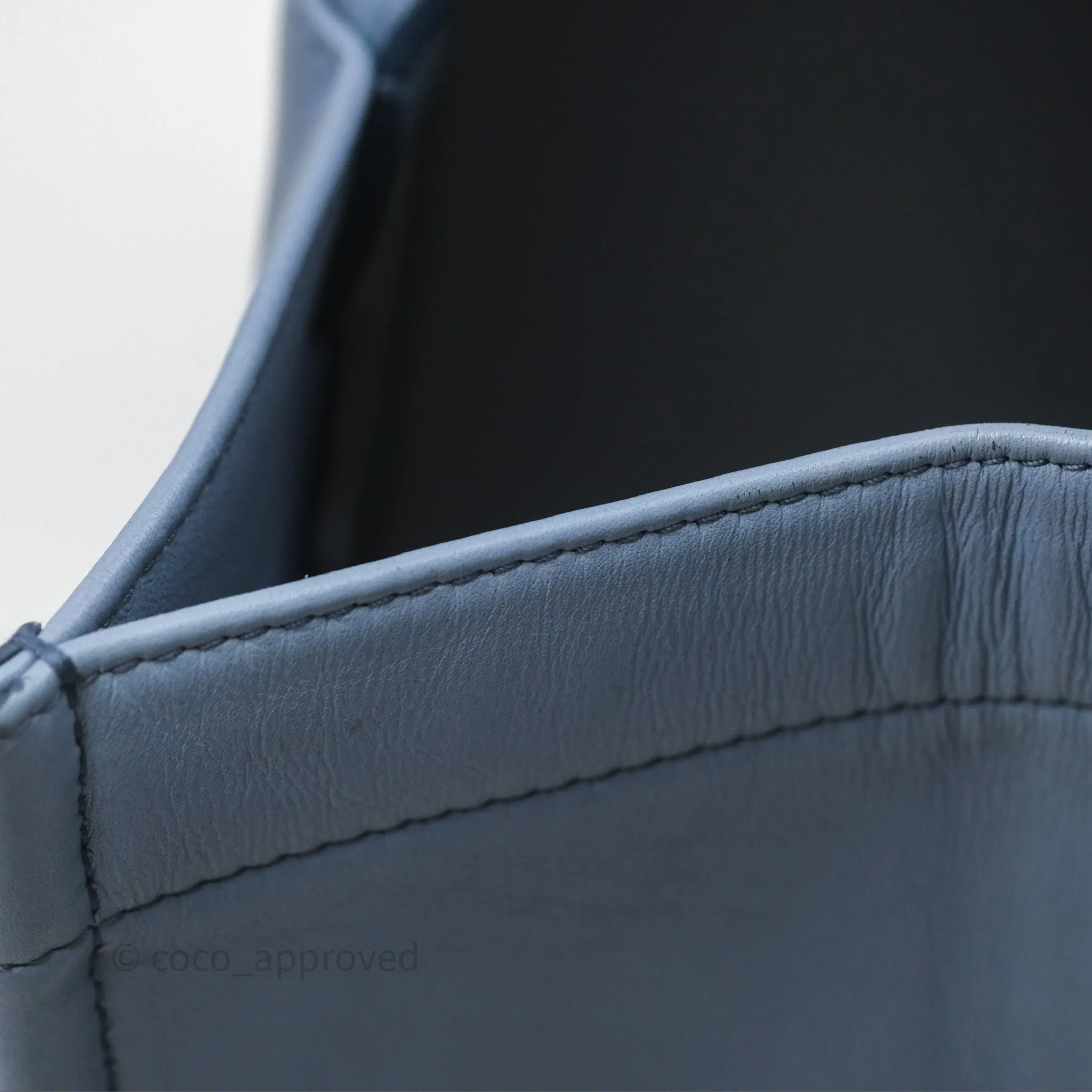 Christian Dior Medium Book Tote Blue Calfskin