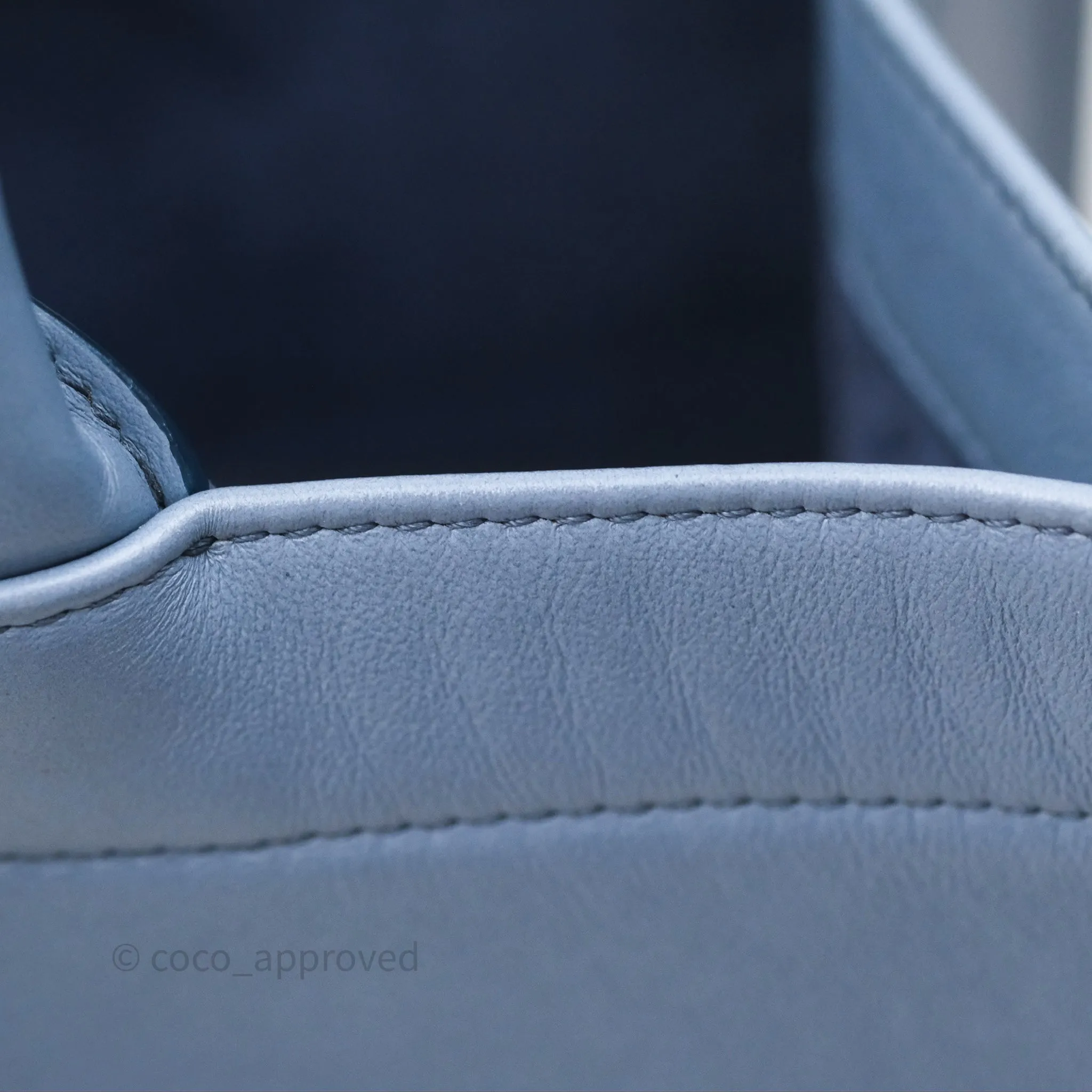 Christian Dior Medium Book Tote Blue Calfskin