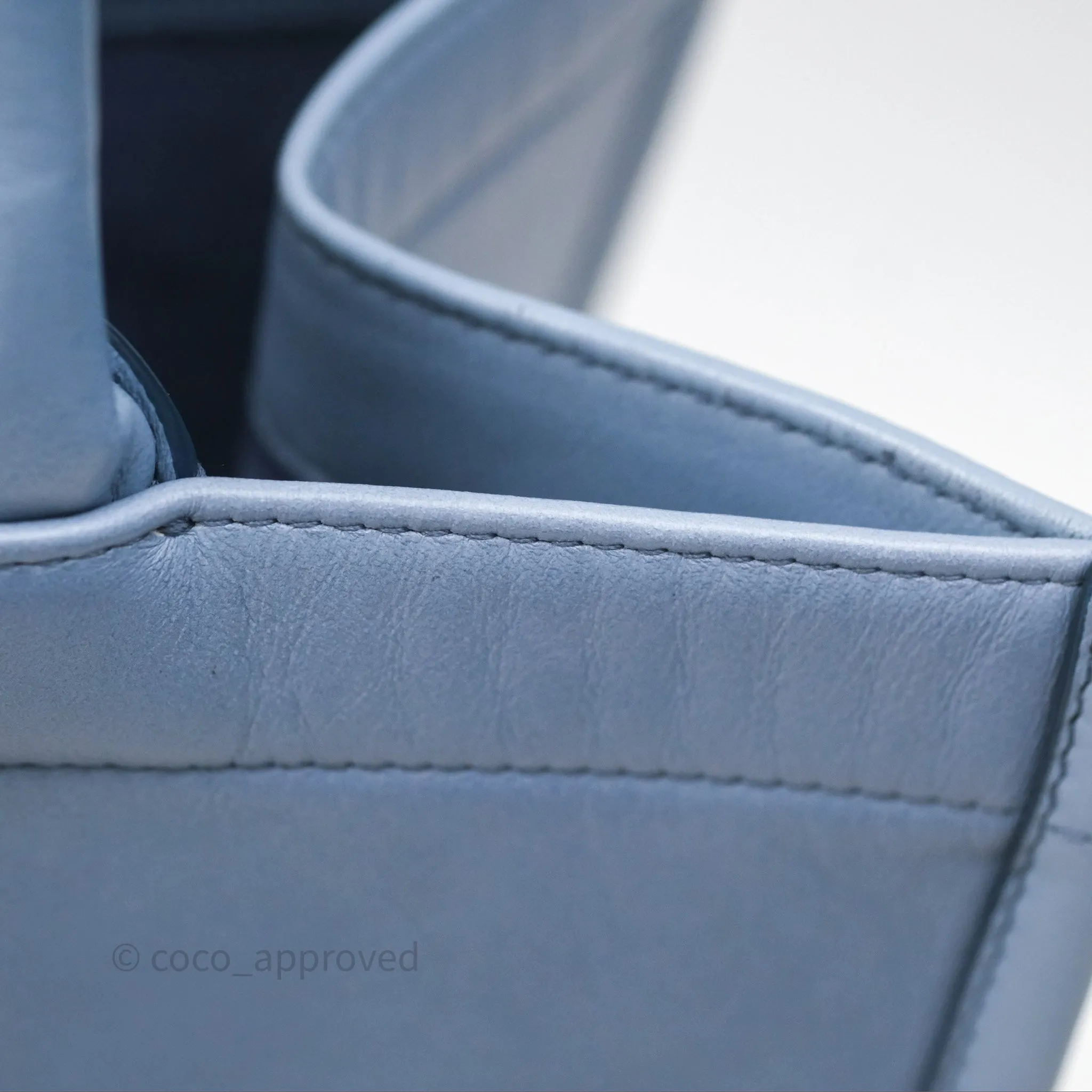 Christian Dior Medium Book Tote Blue Calfskin