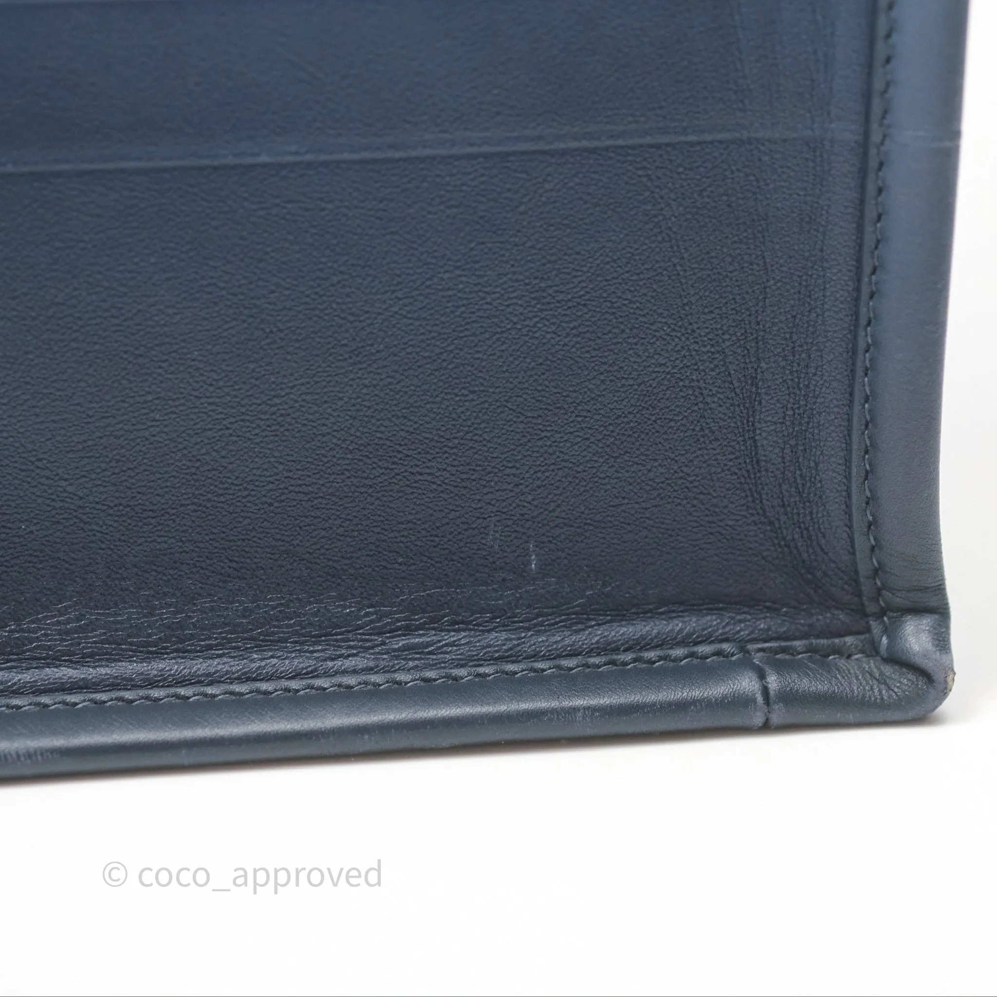 Christian Dior Medium Book Tote Blue Calfskin
