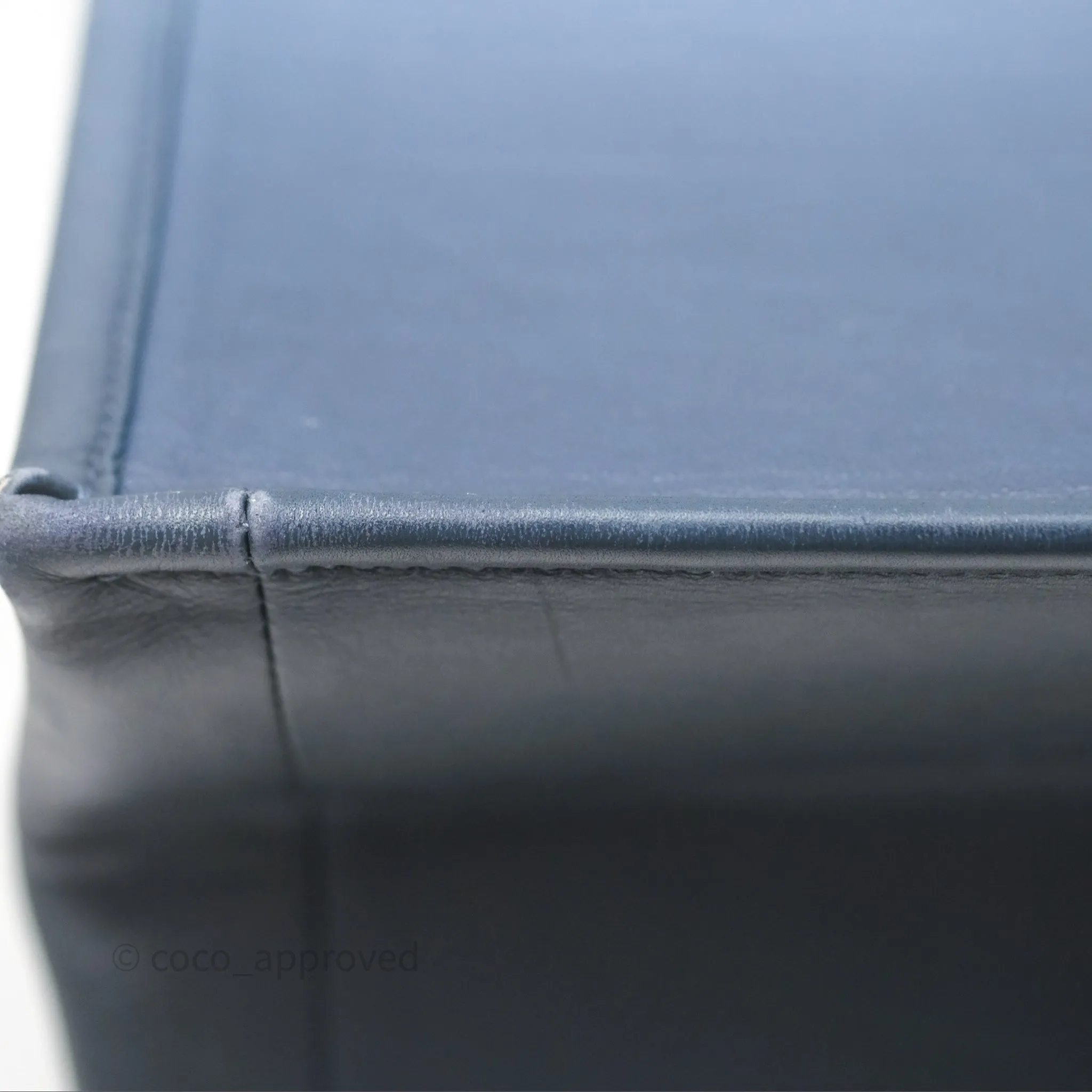 Christian Dior Medium Book Tote Blue Calfskin