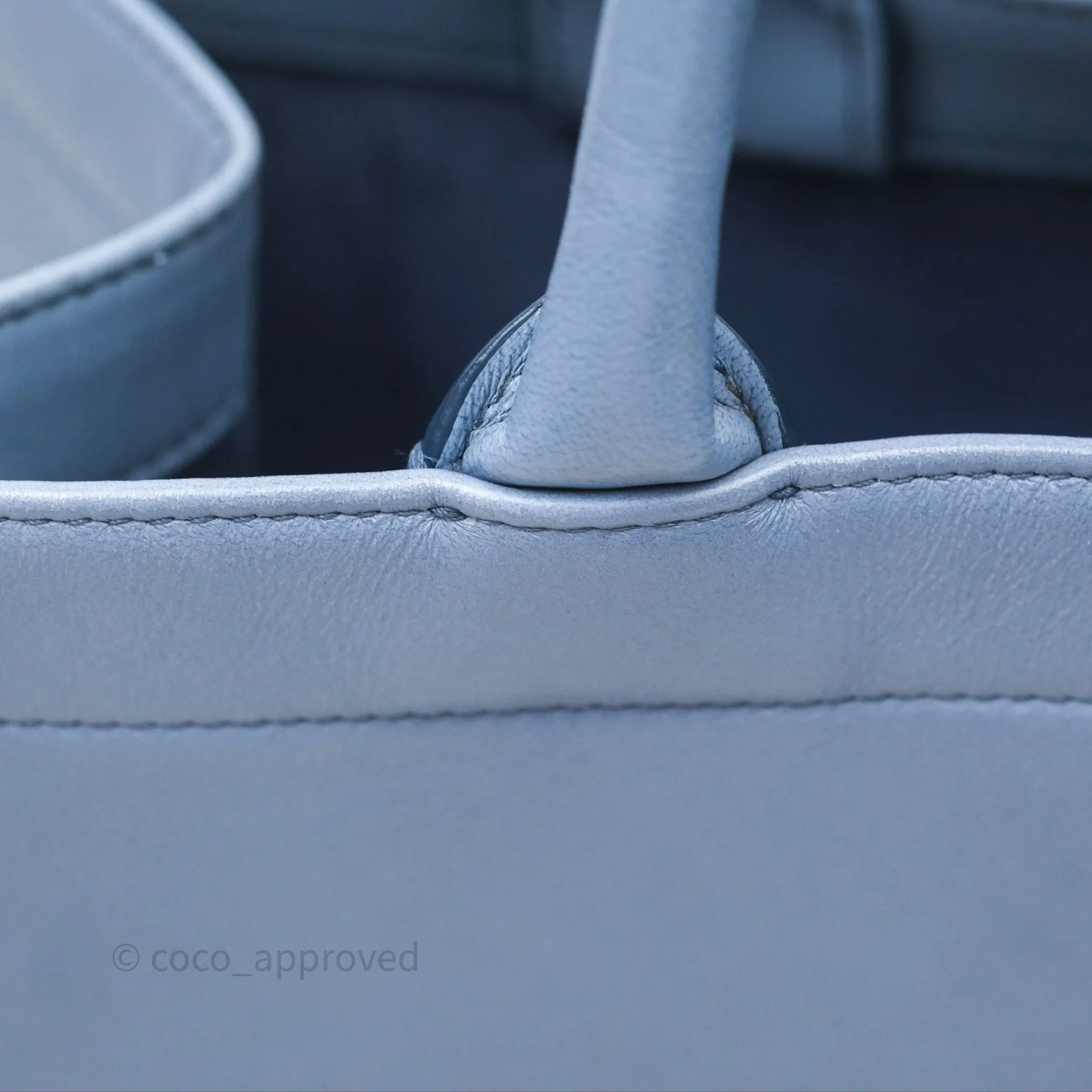 Christian Dior Medium Book Tote Blue Calfskin