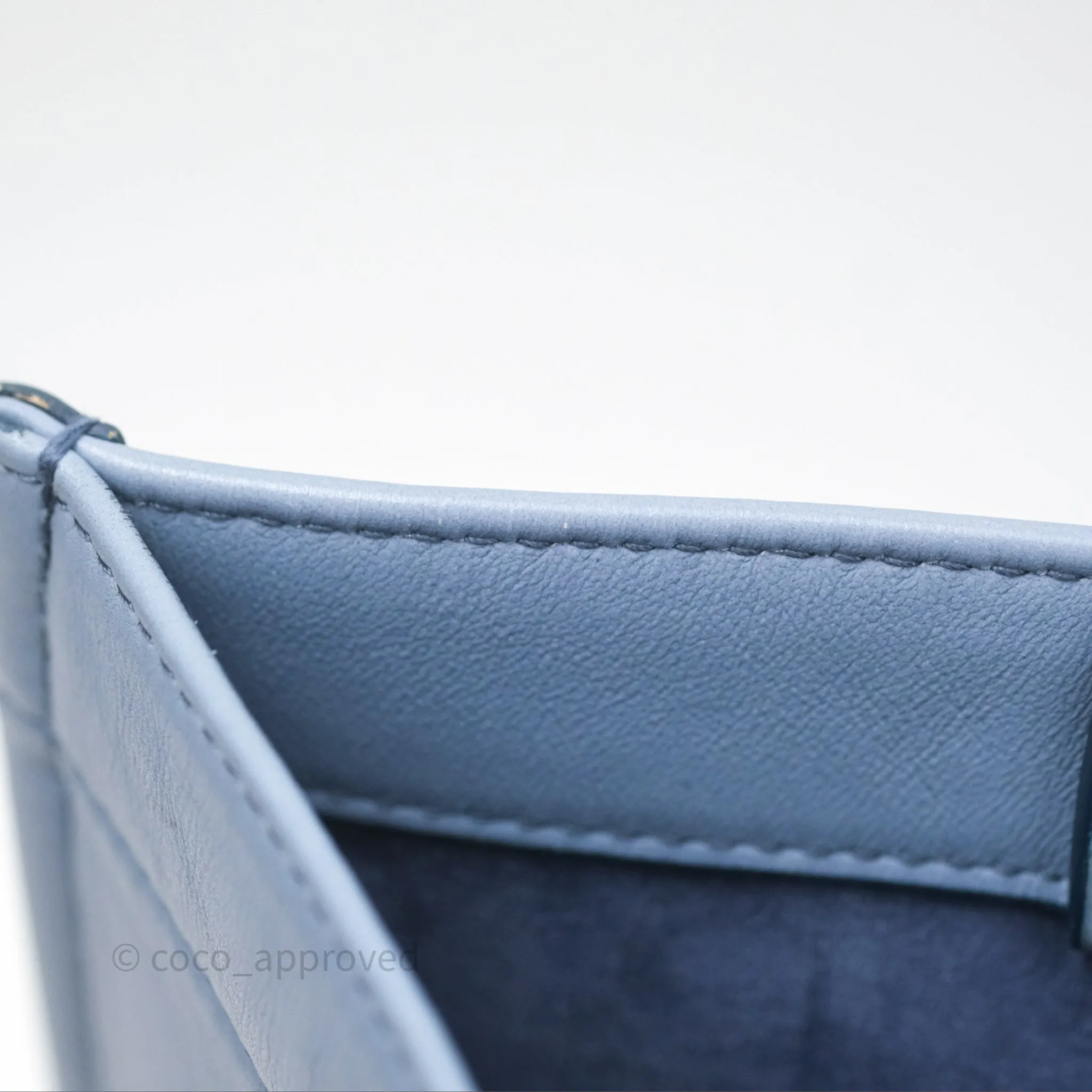 Christian Dior Medium Book Tote Blue Calfskin